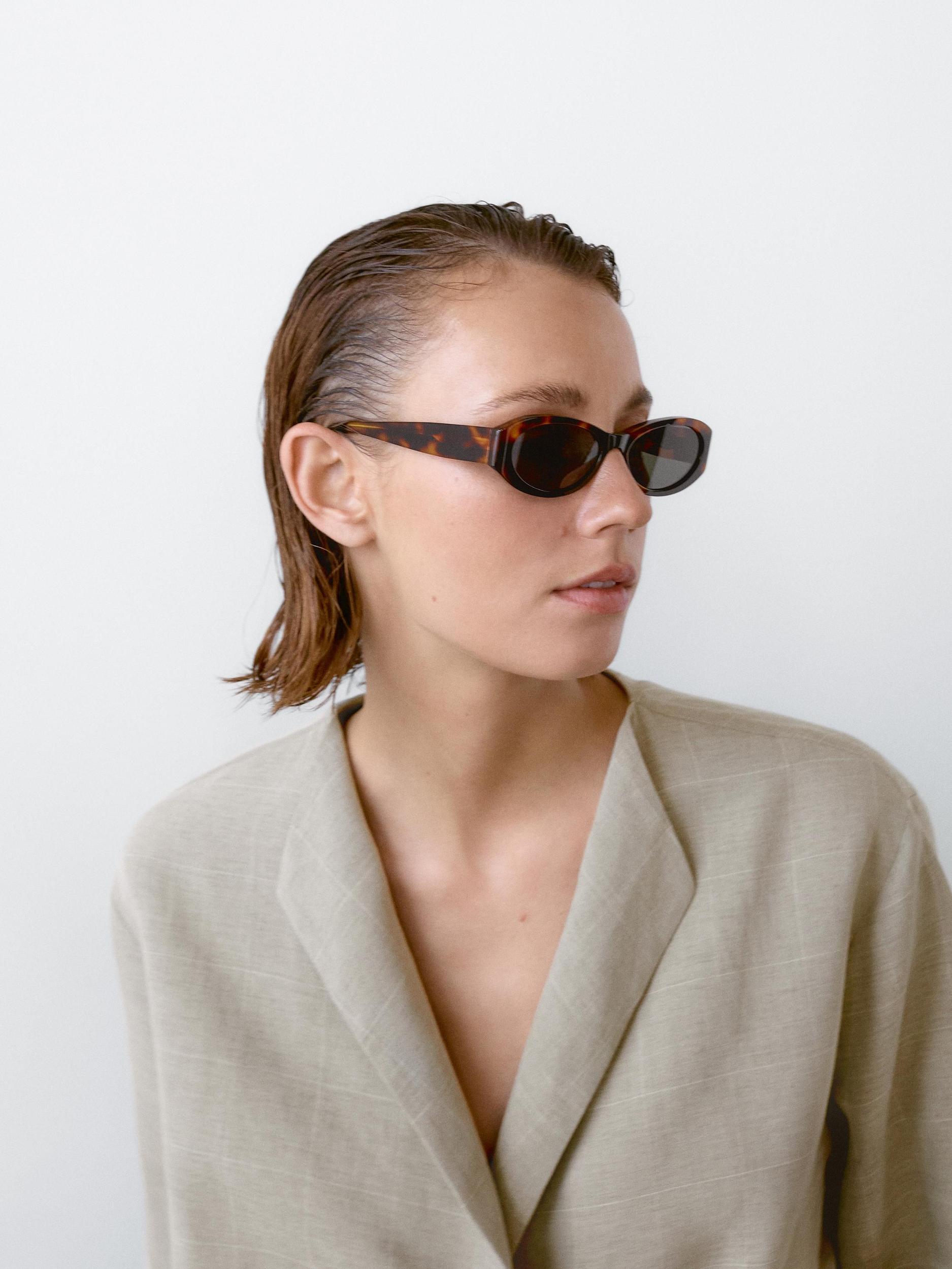 Linen blend check print kimono Product Image