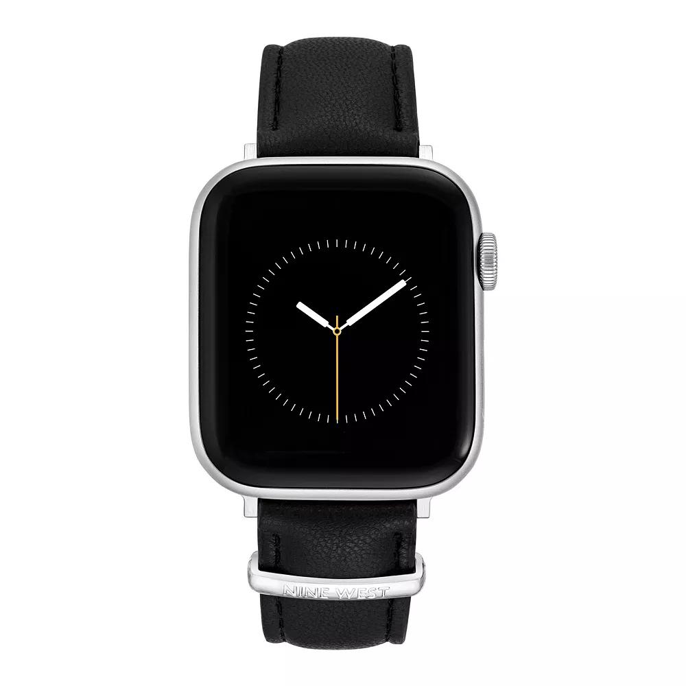 Nine West Women's Smooth Faux Leather Band designed for Apple Watch®, Size: Small, Ivory Product Image