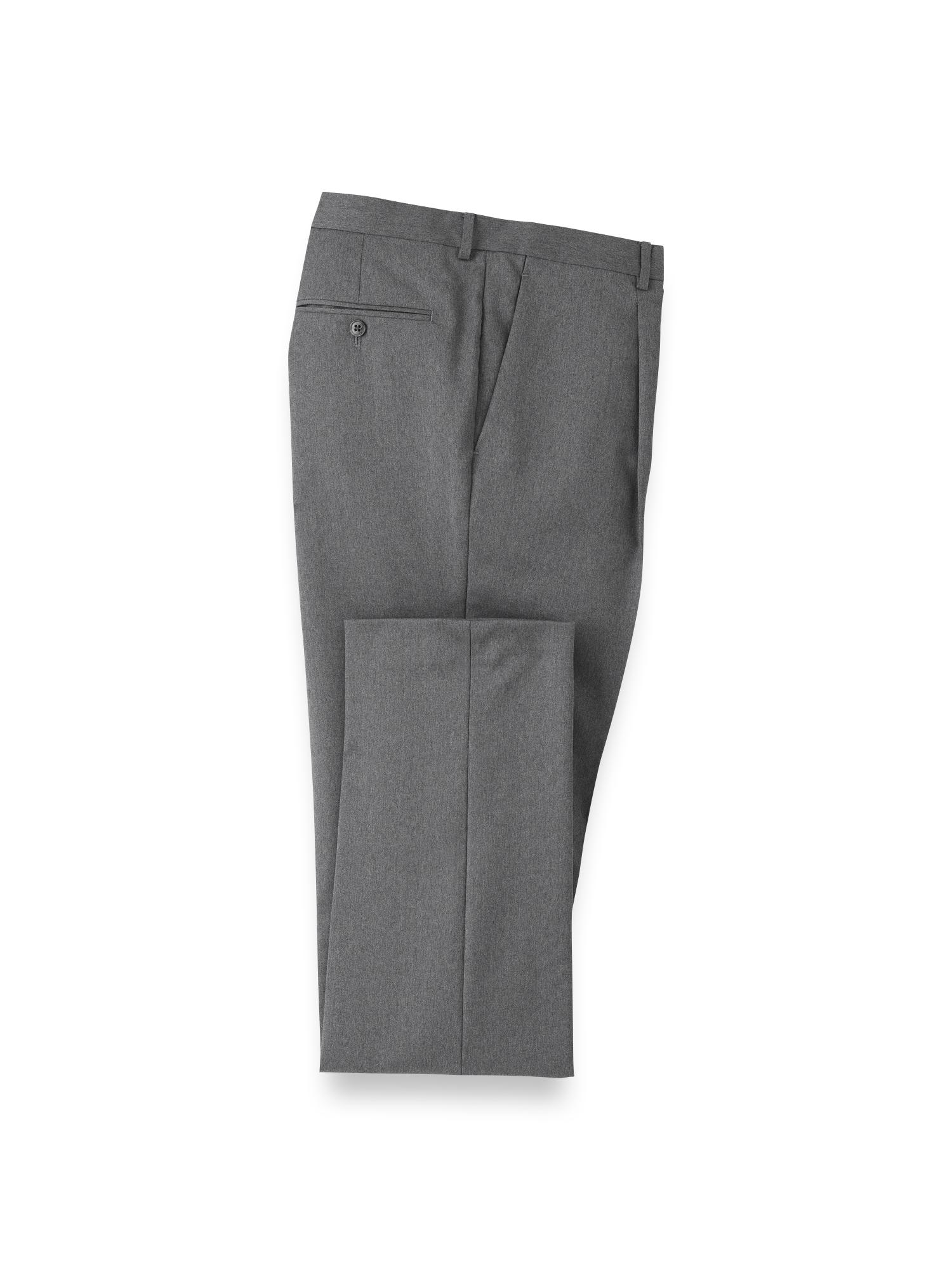Wool Single Pleat Pants - Grey Product Image