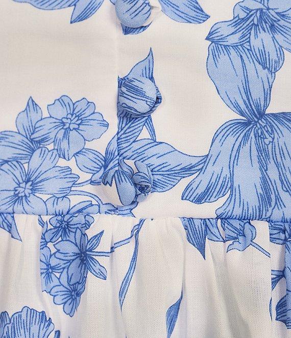 B. Darlin Spaghetti Strap Bustier Sweetheart Neck Bodice Button Trim Midi Dress Product Image