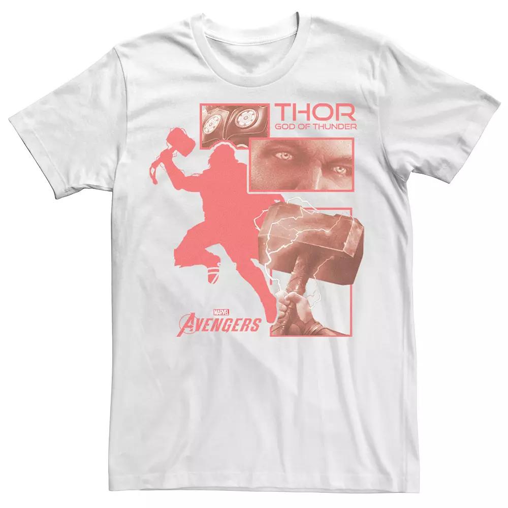 Men's Marvel Avengers Game Thor God Of Thunder Panels Tee,  Product Image