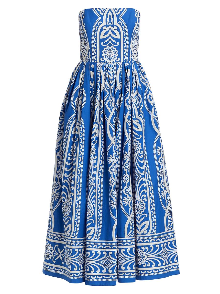 Womens Torres Cotton Poplin Fit & Flare Midi-Dress Product Image