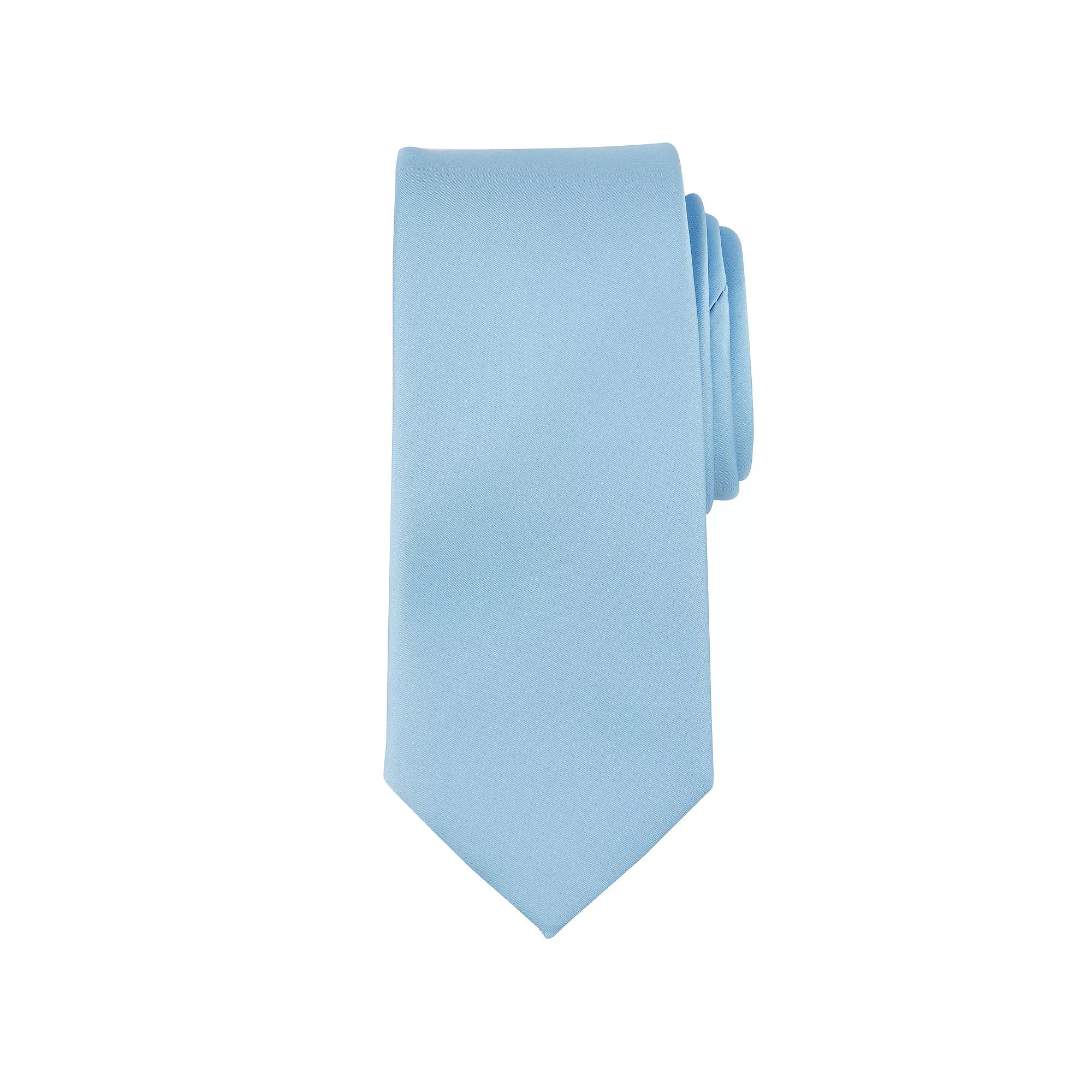 Men's Bespoke Solid Sateen Slim Tie, Heavenly Sateen Product Image