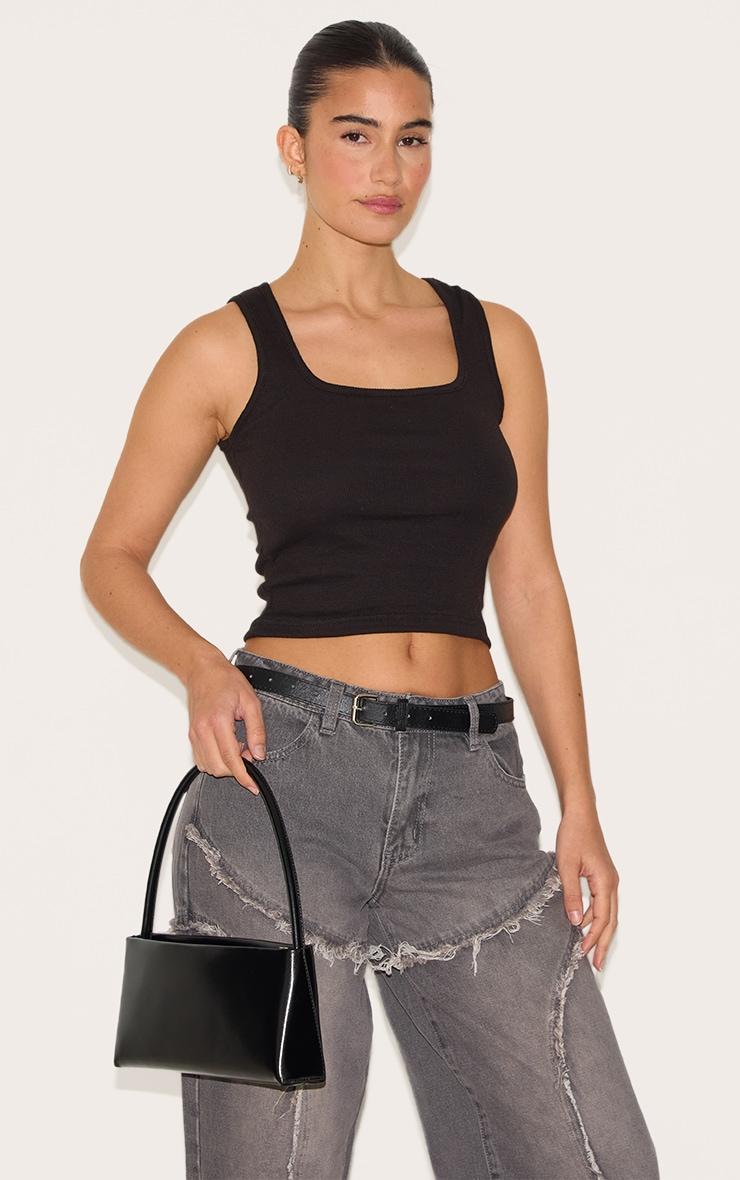 Black Slim Shoulder Bag Product Image