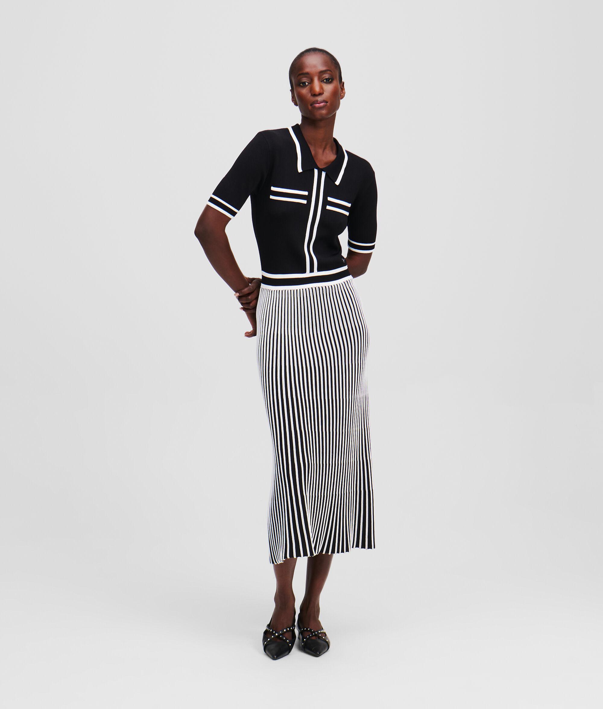 KARL ESSENTIAL PLEATED KNIT DRESS Product Image