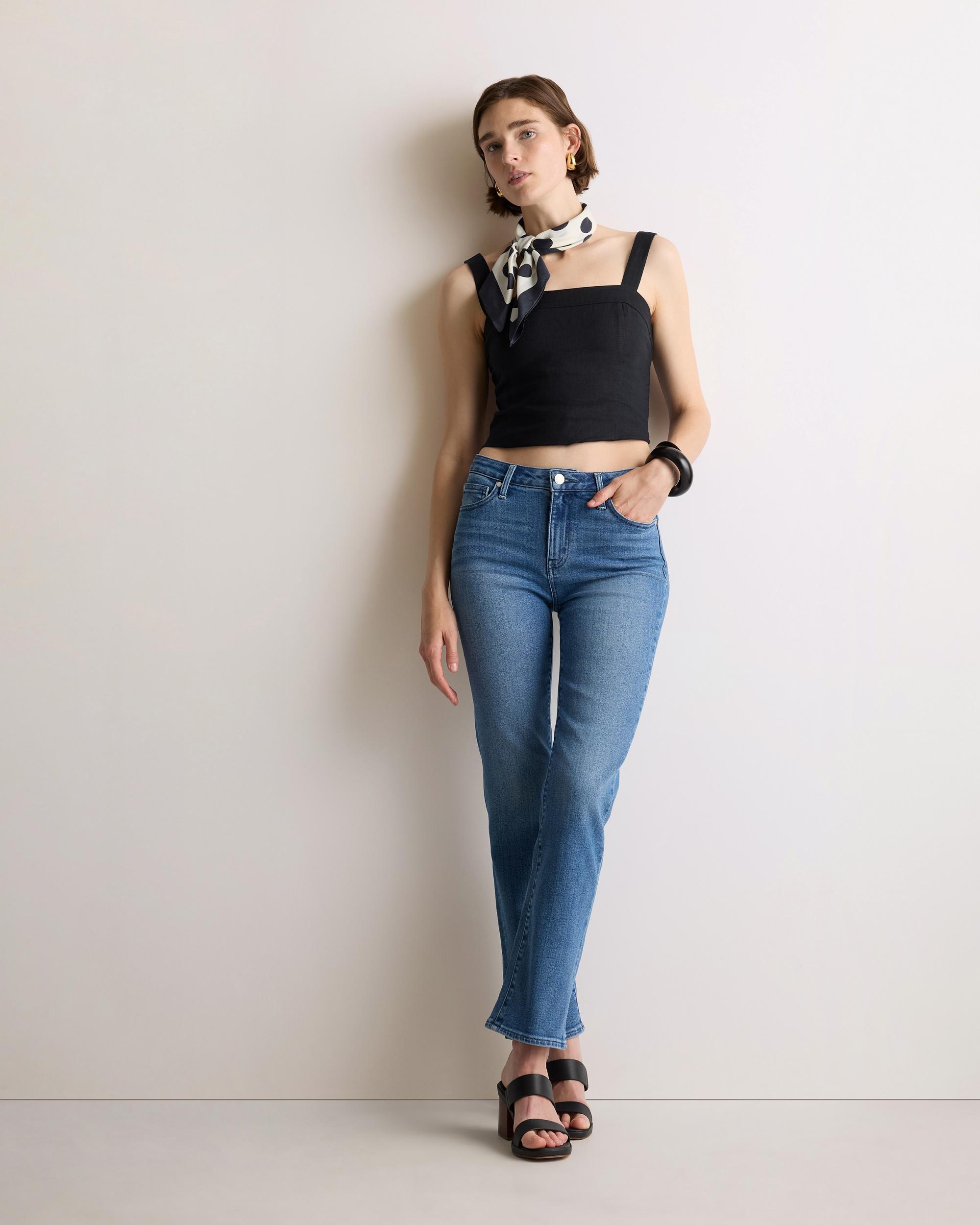 Quince | Women's Bella Stretch Straight Jeans Organic Cotton Product Image