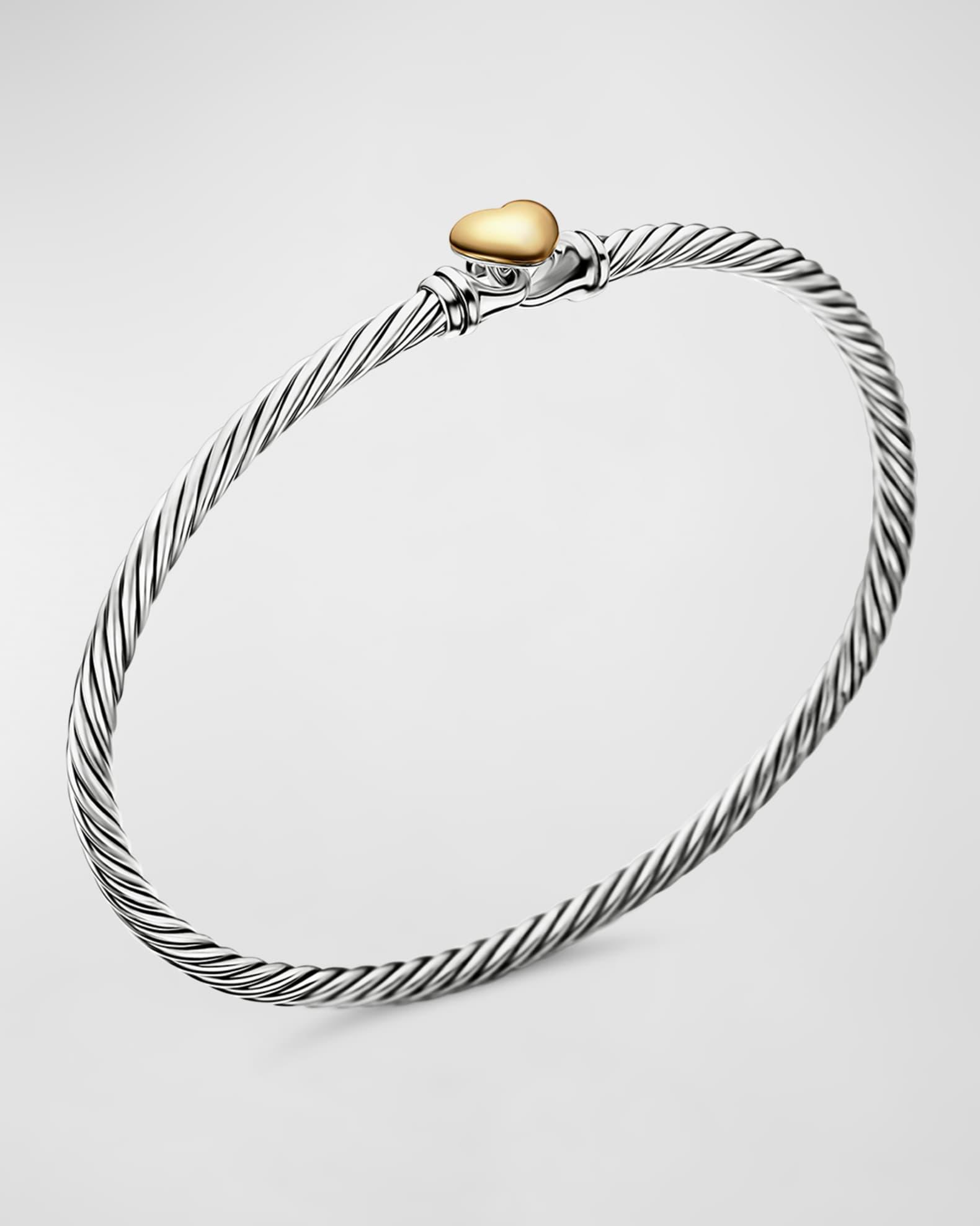 DY Mercer 2-Row Bracelet in Silver with 18K Gold Product Image