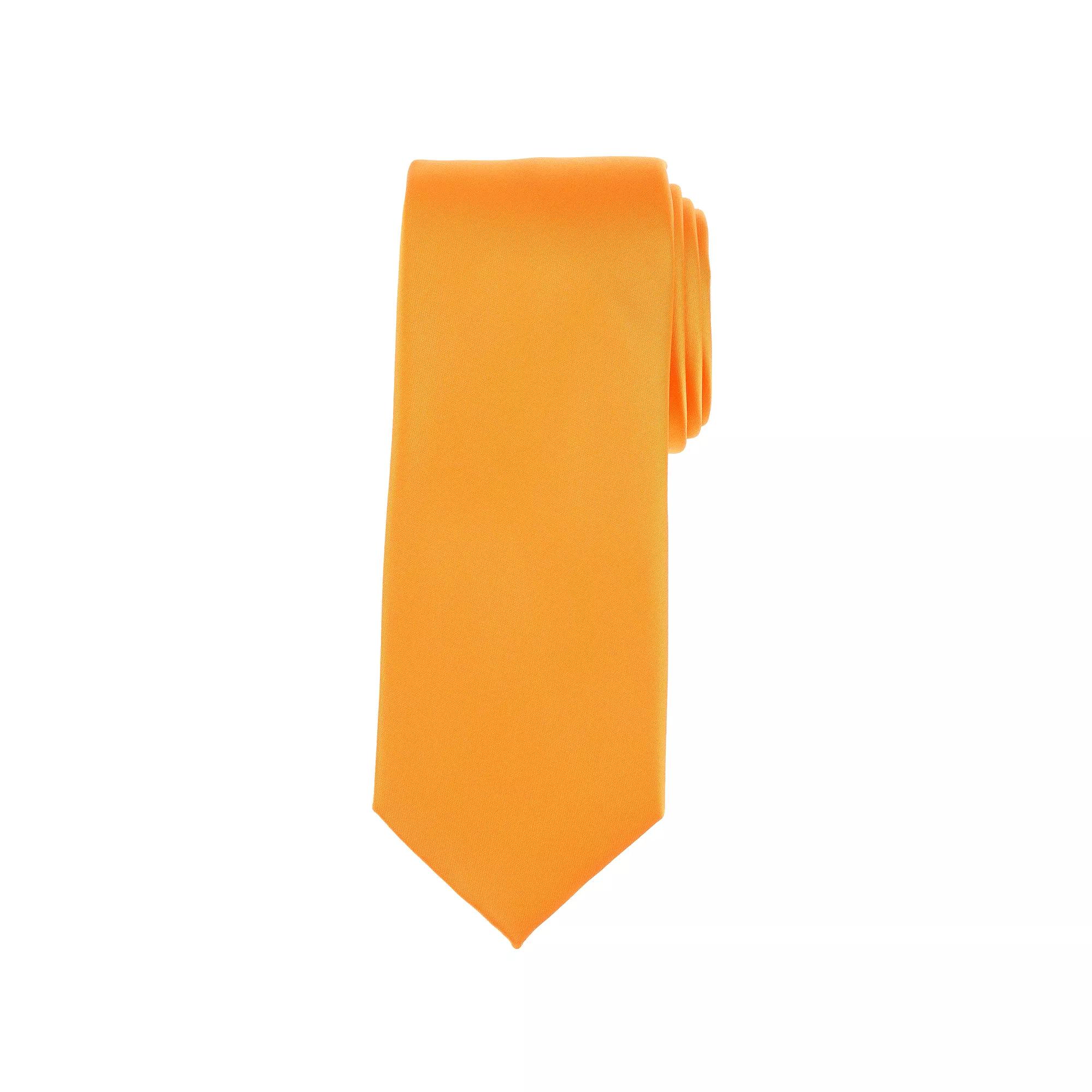 Men's Bespoke Solid Sateen Tie, Gold Sateen Product Image