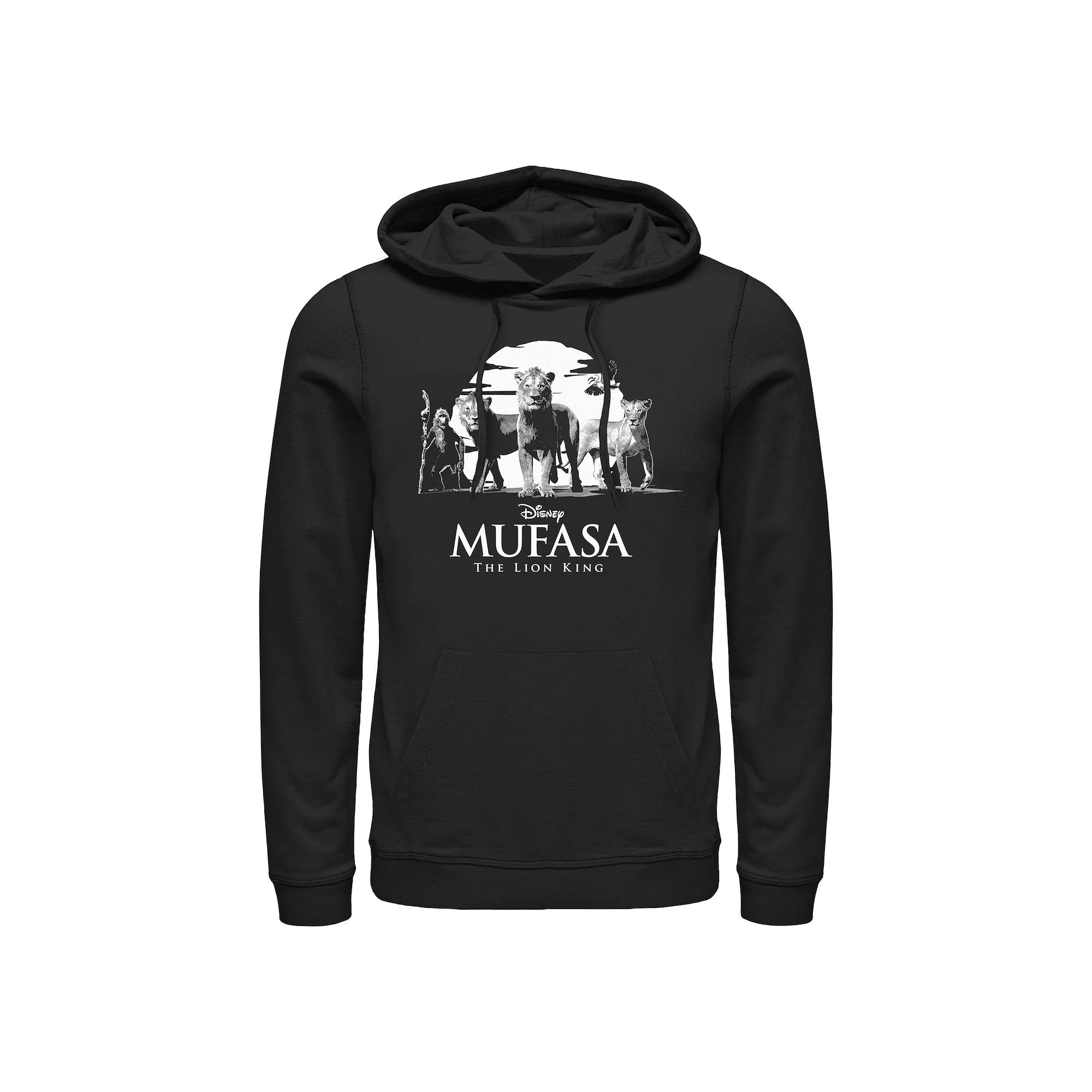 Disney's Mufasa The Lion King Black And White Sunset Men's Graphic Hoodie,  Product Image