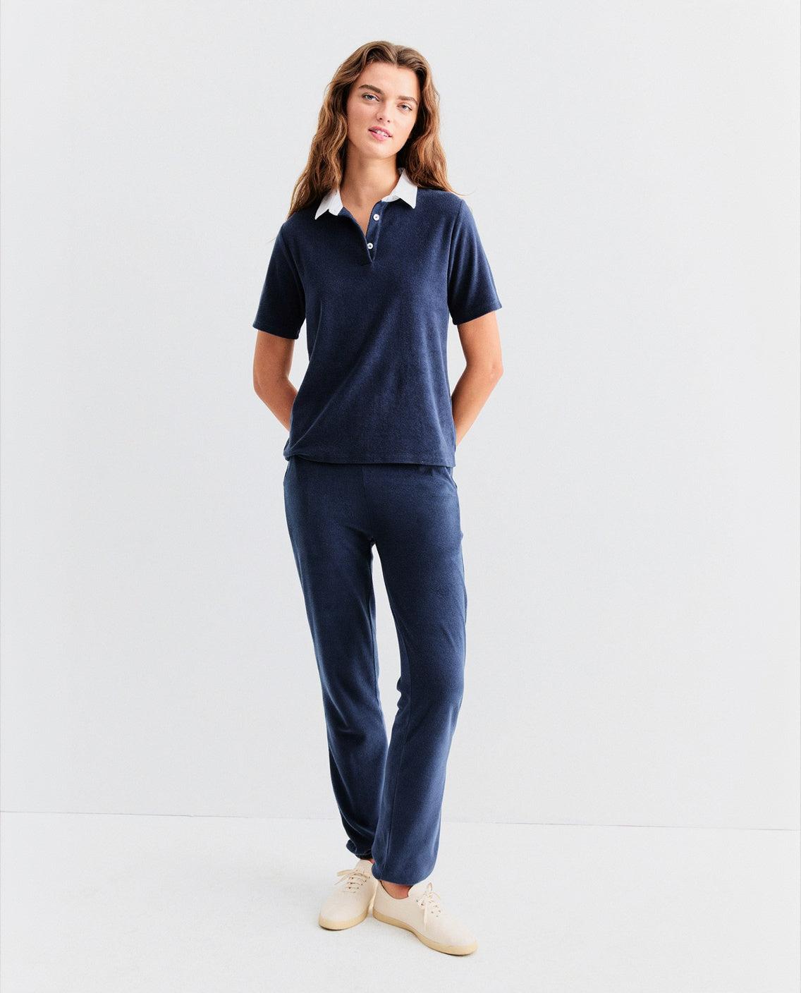 The Terry Sweatpants - Navy Female Product Image