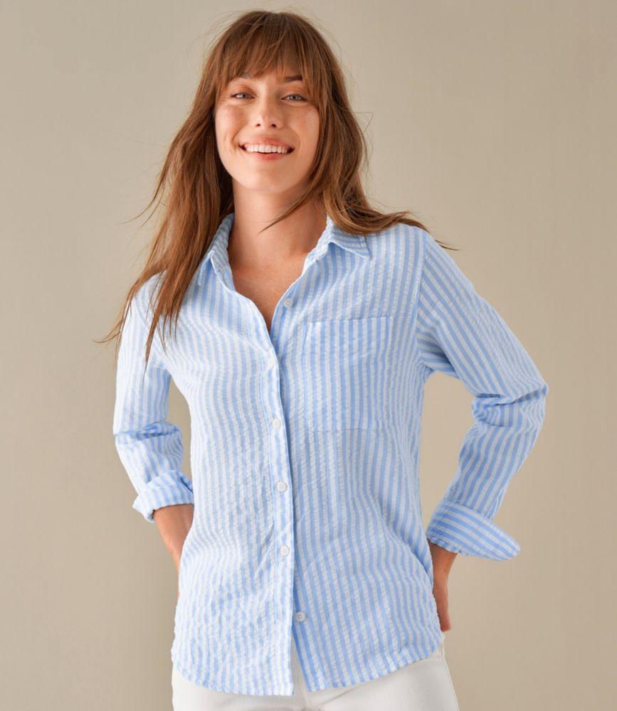 Women's Bean's Seacoast Seersucker Big Shirt Product Image