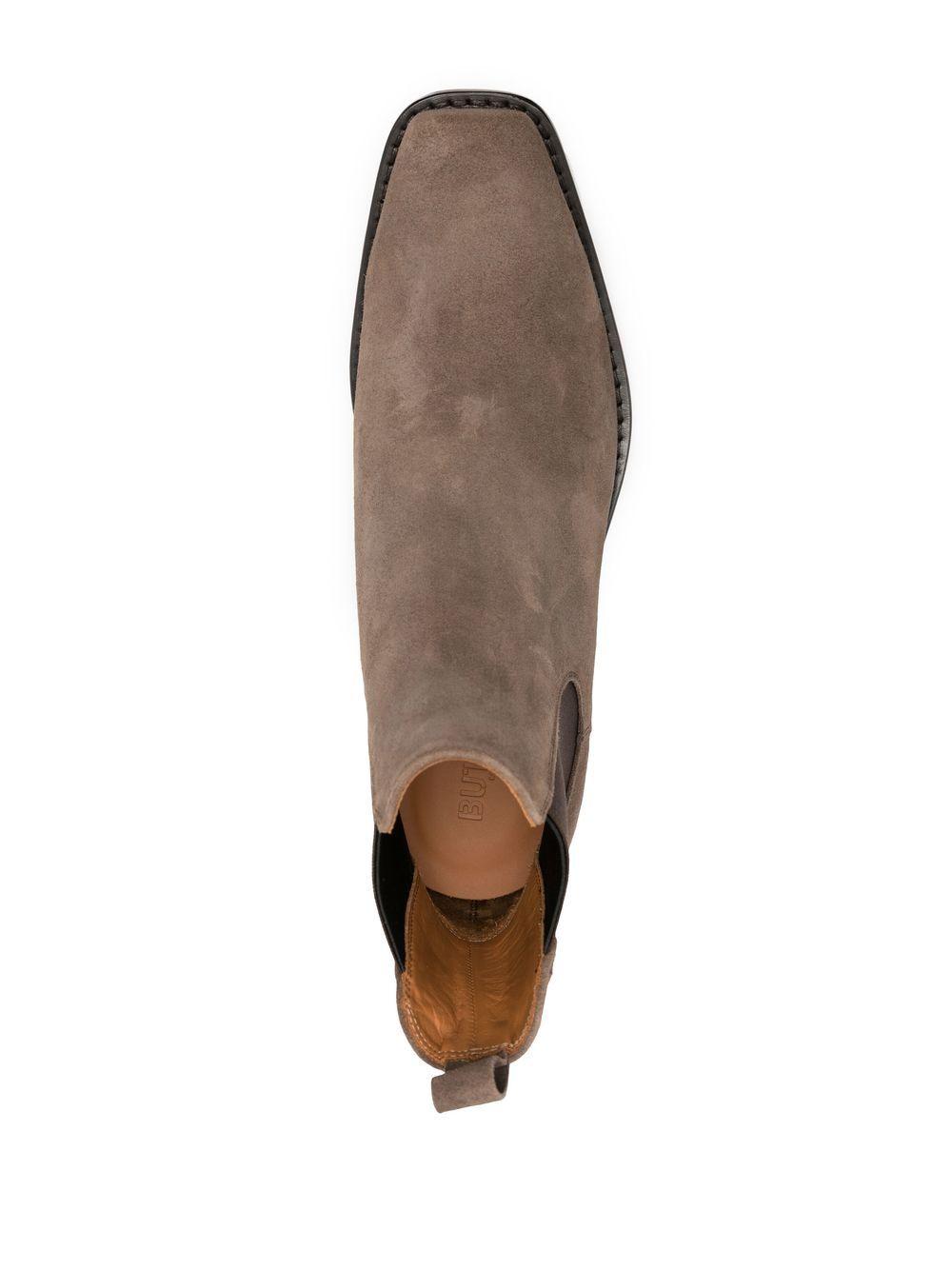 square-toe suede boots Product Image