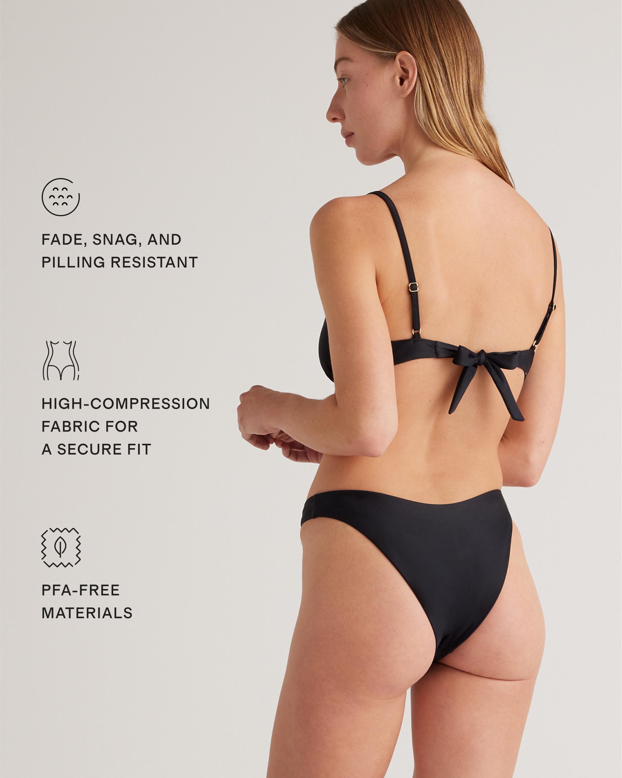 Quince | Women's Italian High-Leg Bikini Bottom Size XL, 78% Recycled Polyamide, 22% Spandex Product Image