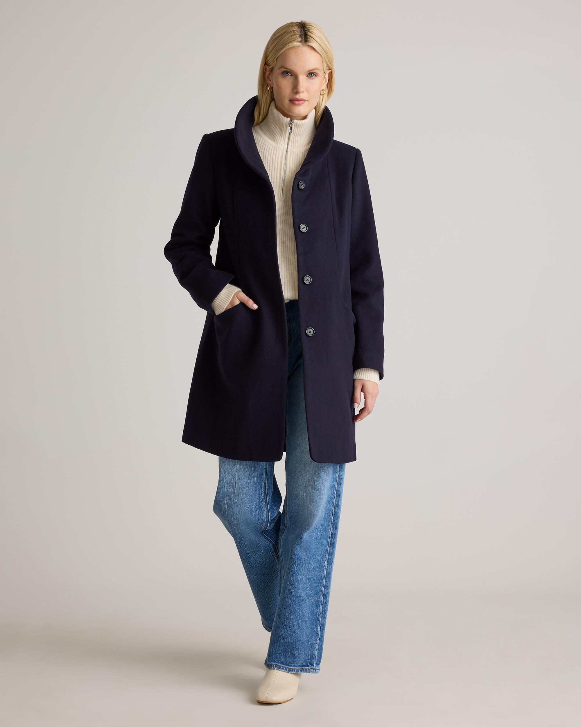 Quince | Women's Italian Wool Cocoon Coat Wool/Nylon Product Image