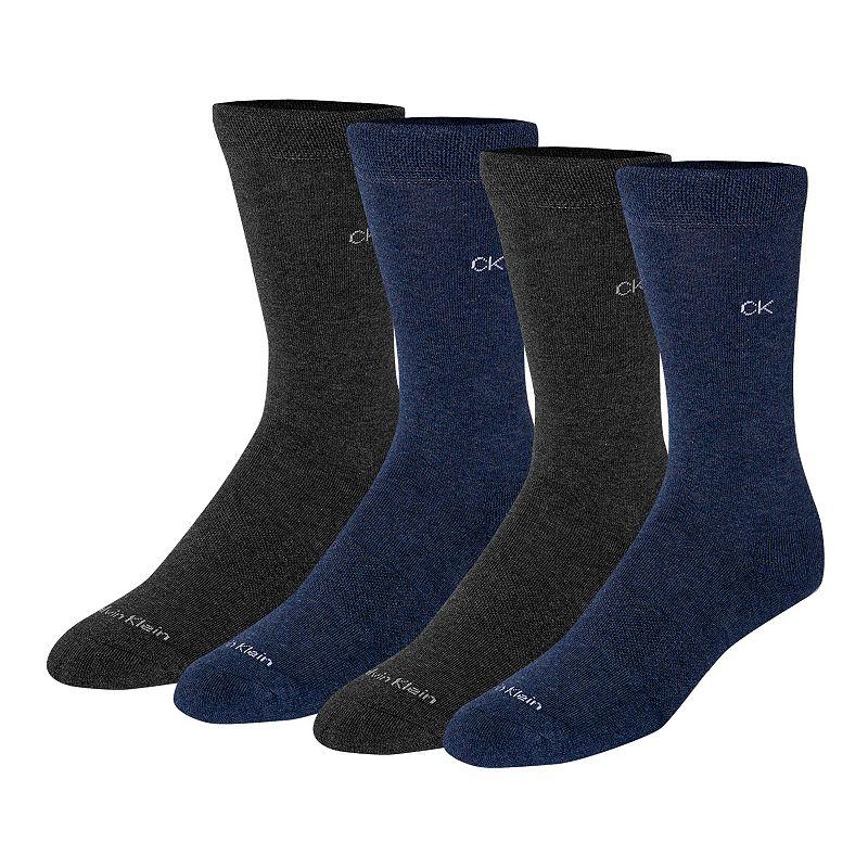 Men's Calvin Klein Hybrid Cushion Dress Sock 4-Pack, Black Product Image