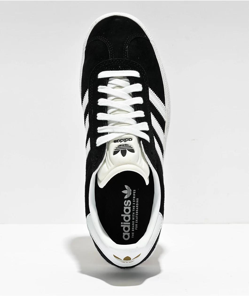 adidas Gazelle ADV Black & White Skate Shoes Product Image