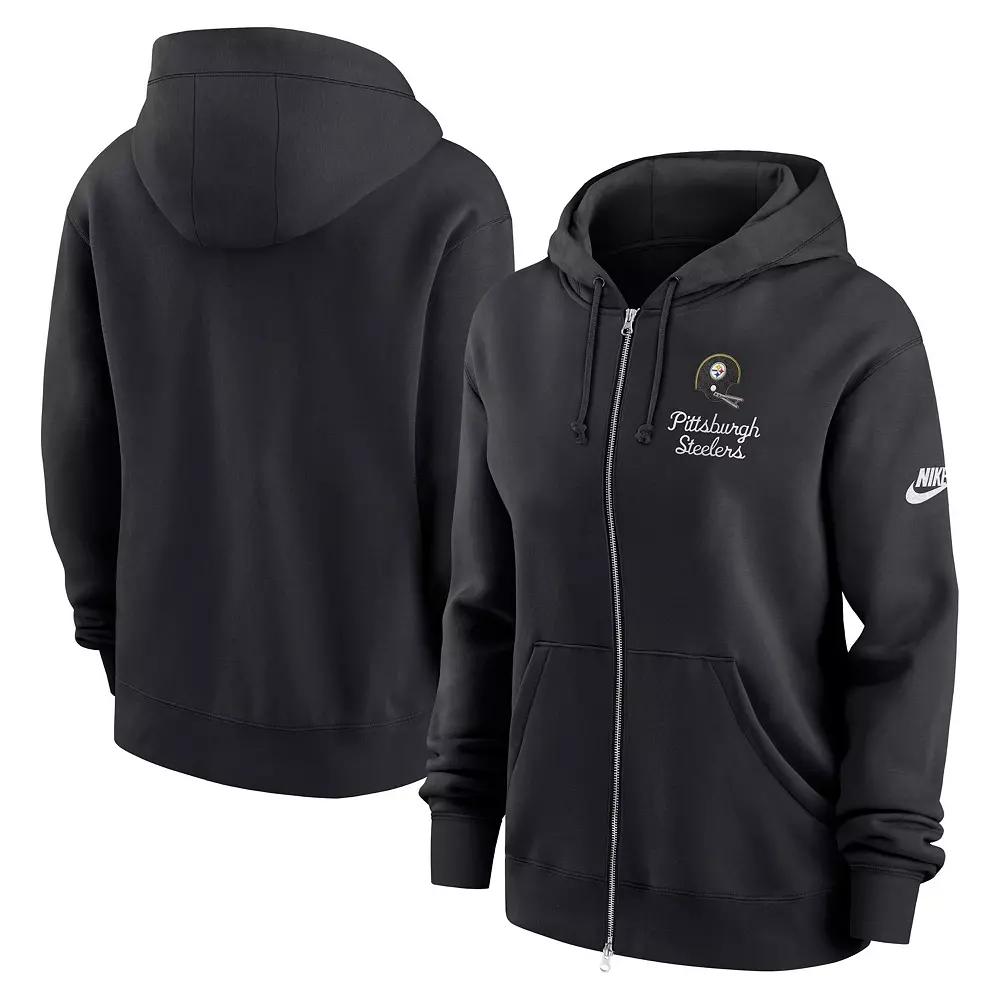 Women's Nike Black Pittsburgh Steelers Phoenix Rewind Full-Zip Hoodie,  Product Image