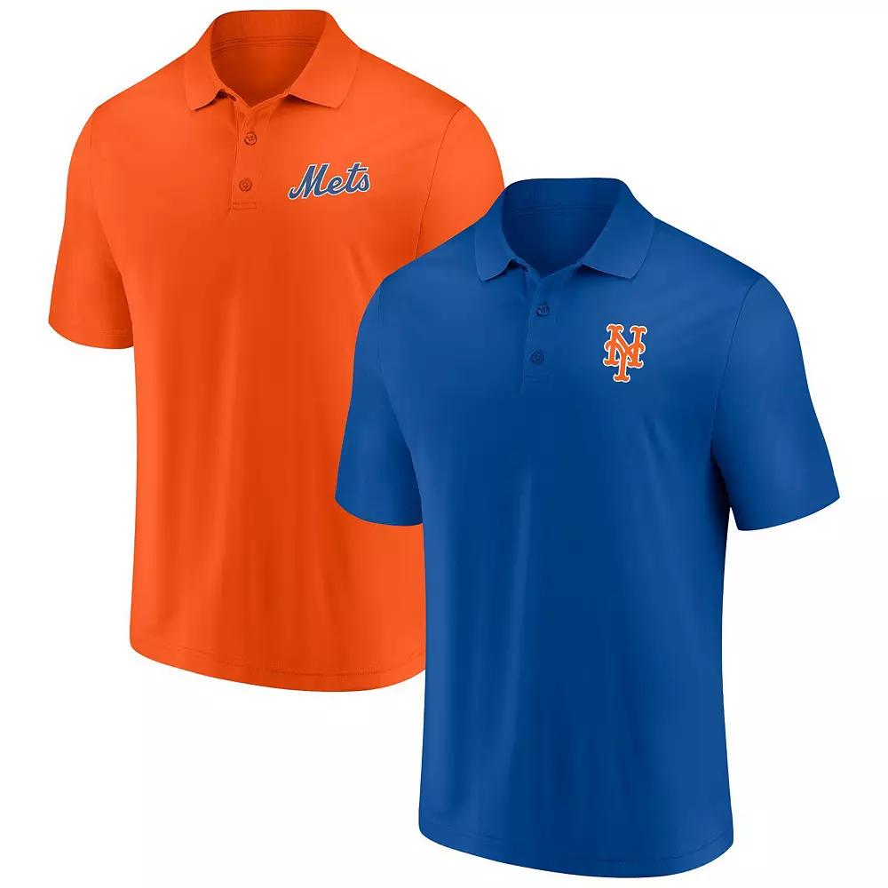 Men's Fanatics Branded Royal/Orange New York Mets Dueling Logos Polo Combo Set, Size: Medium, Blue Product Image
