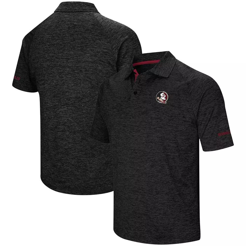 Men's Colosseum Black Florida State Seminoles Big & Tall Down Swing Polo,  Product Image