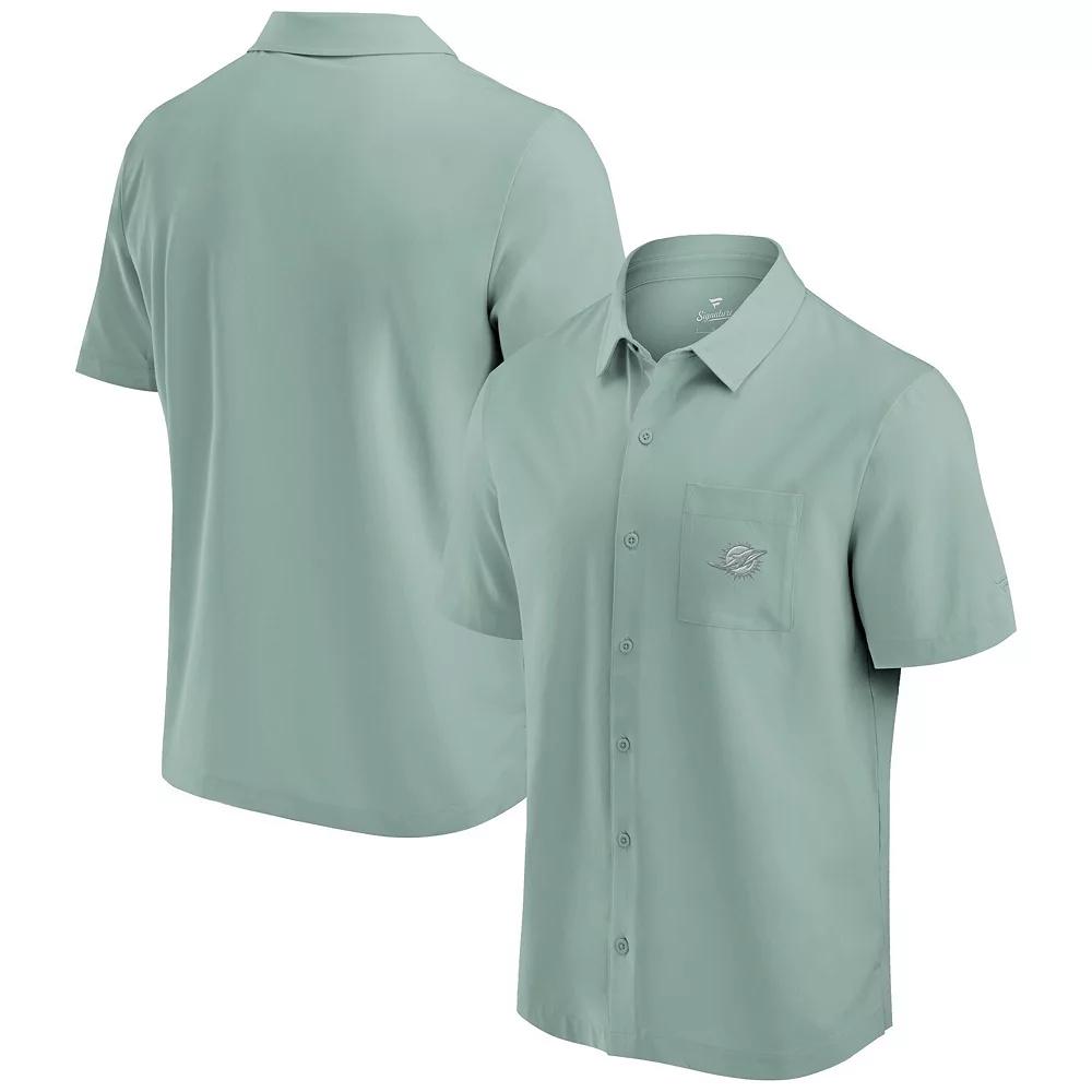 Men's Fanatics Mint Miami Dolphins Front Office Button-Up Shirt,  Product Image