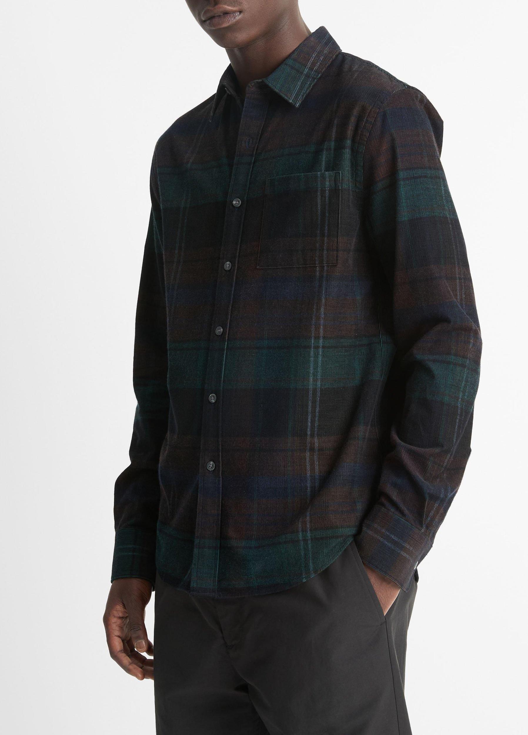 Sierra Plaid Cotton Corduroy Shirt Product Image