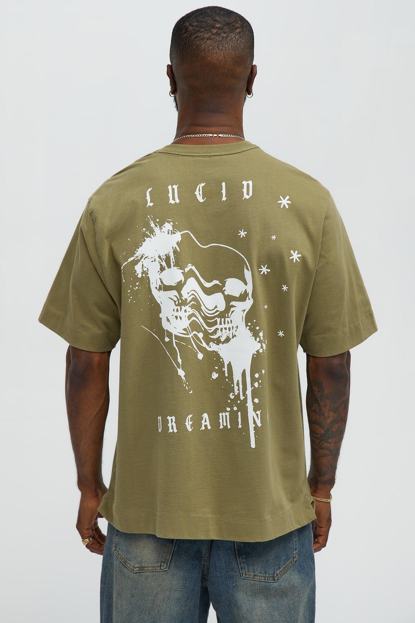 Lucid Dreaming Oversized Short Sleeve Tee - Olive Product Image