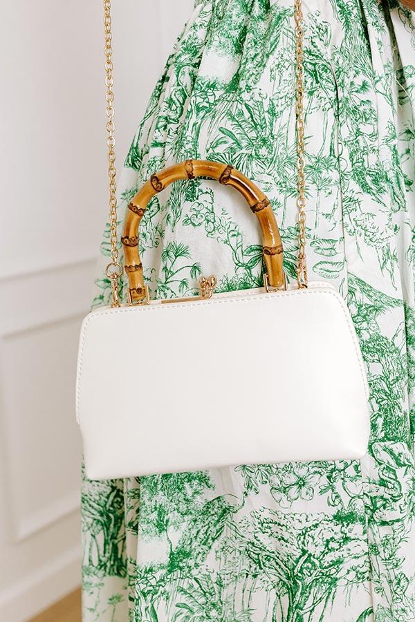 Miami Happy Hour Faux Leather Purse in Ivory Product Image