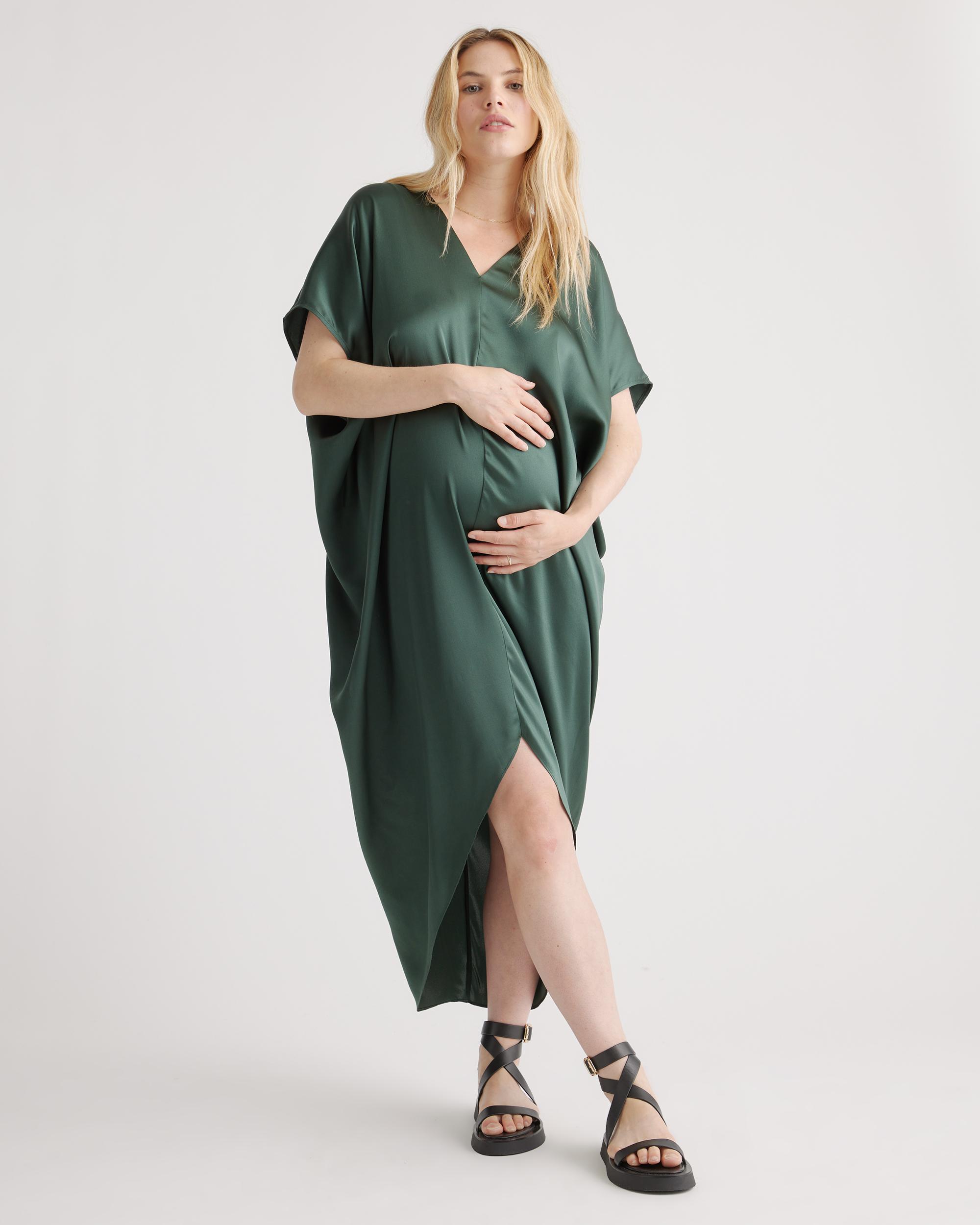 Quince | Women's Maternity Dress Silk Product Image