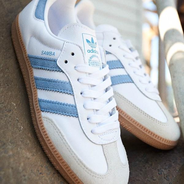 Womens adidas Samba OG Athletic Shoe Alumina / Ash Blue Product Image