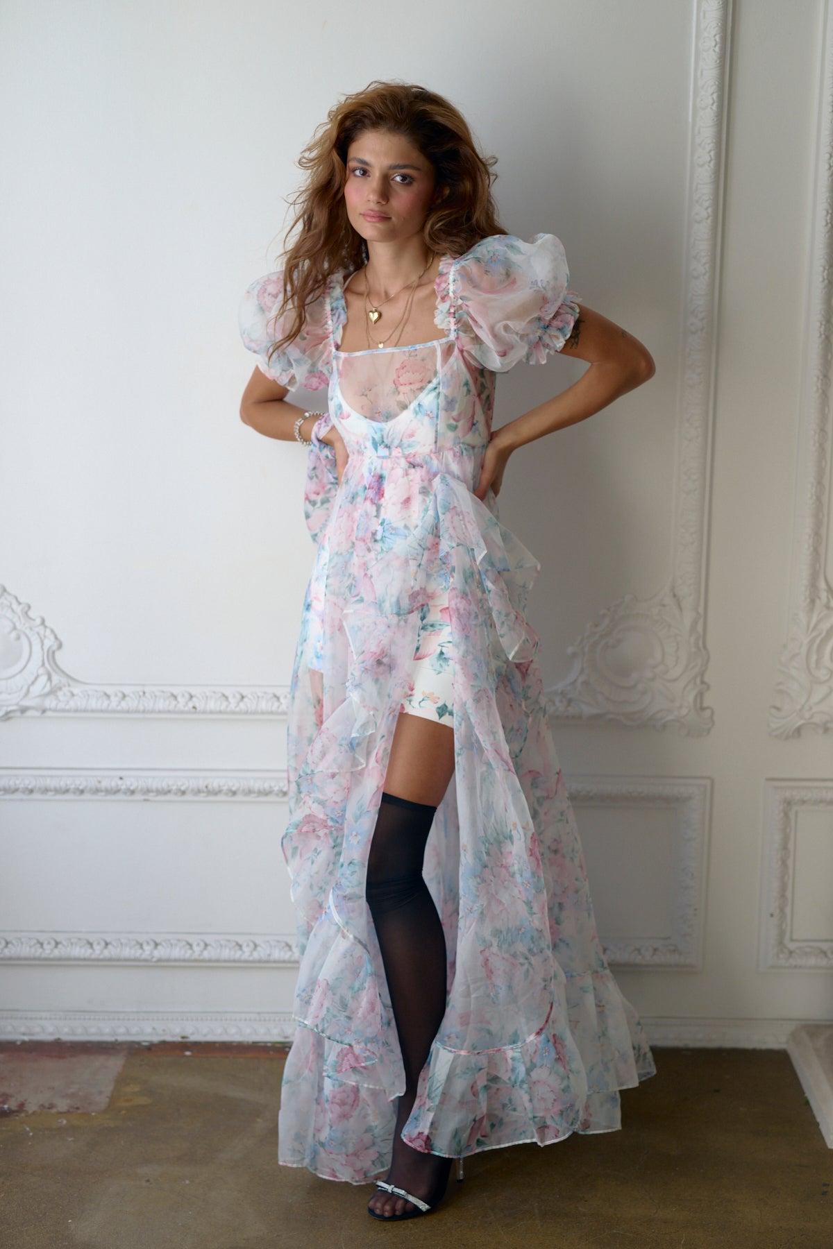 The Cotswolds Sheer Delight Ruffle Gown Product Image