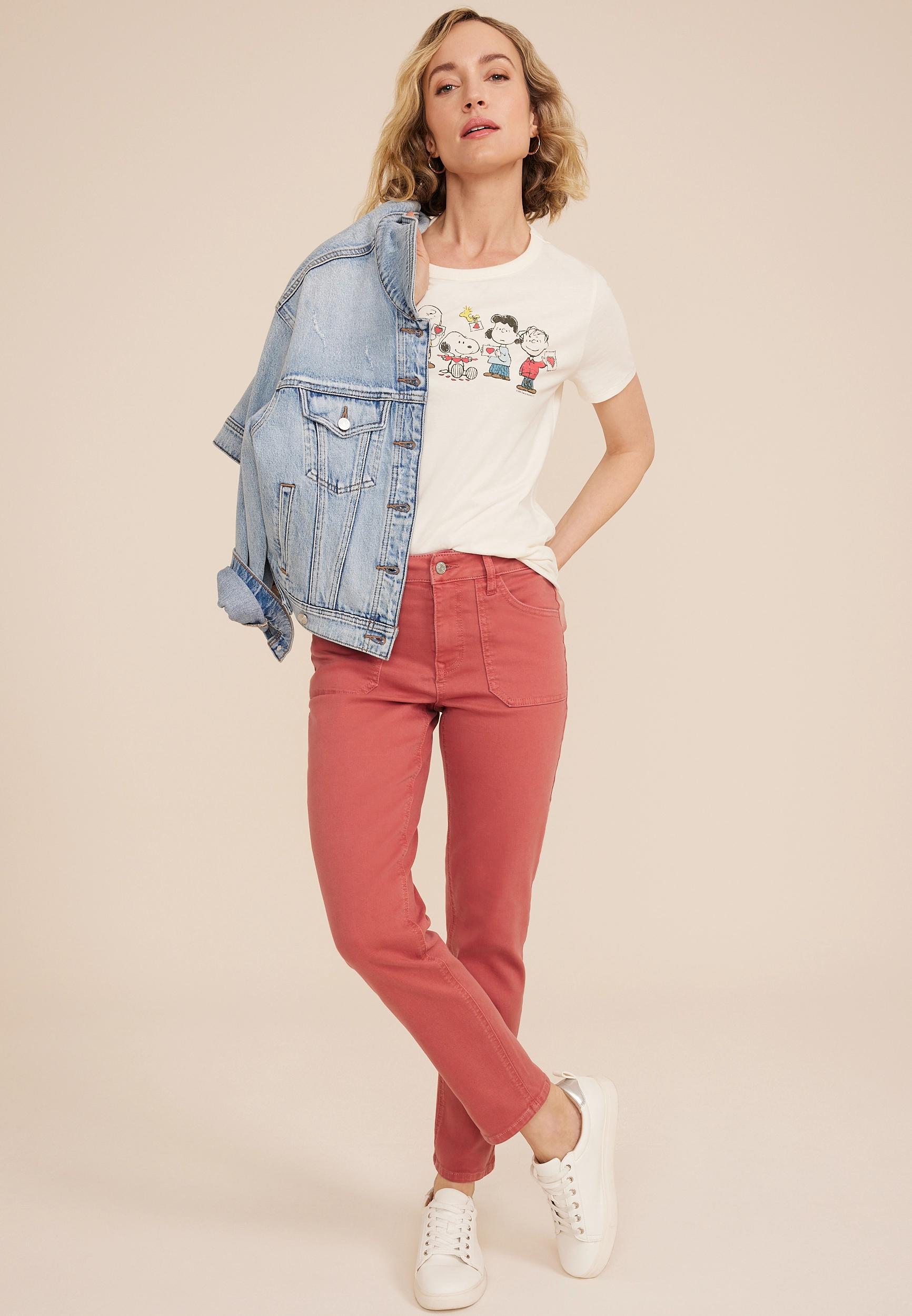 m jeans by maurices™ High Rise Color Slim Straight Ankle Jean Product Image