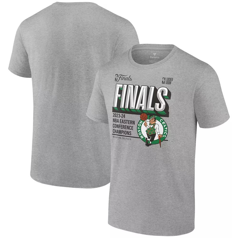 Men's Fanatics Heather Gray Boston Celtics 2024 Eastern Conference Champions Locker Room Big & Tall T-Shirt, Size: 3XB, Grey Product Image