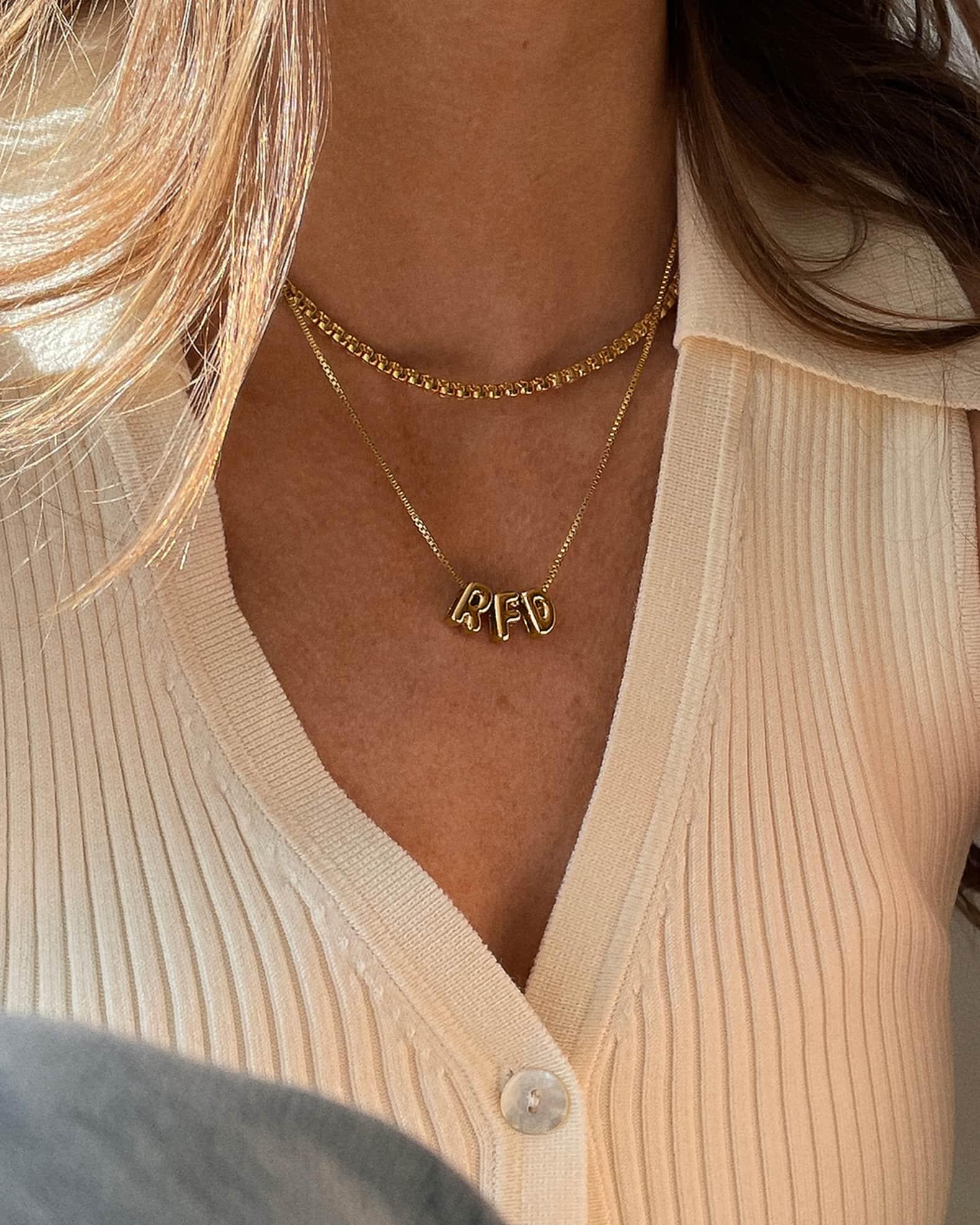 Custom Bubble Letter Necklace Product Image