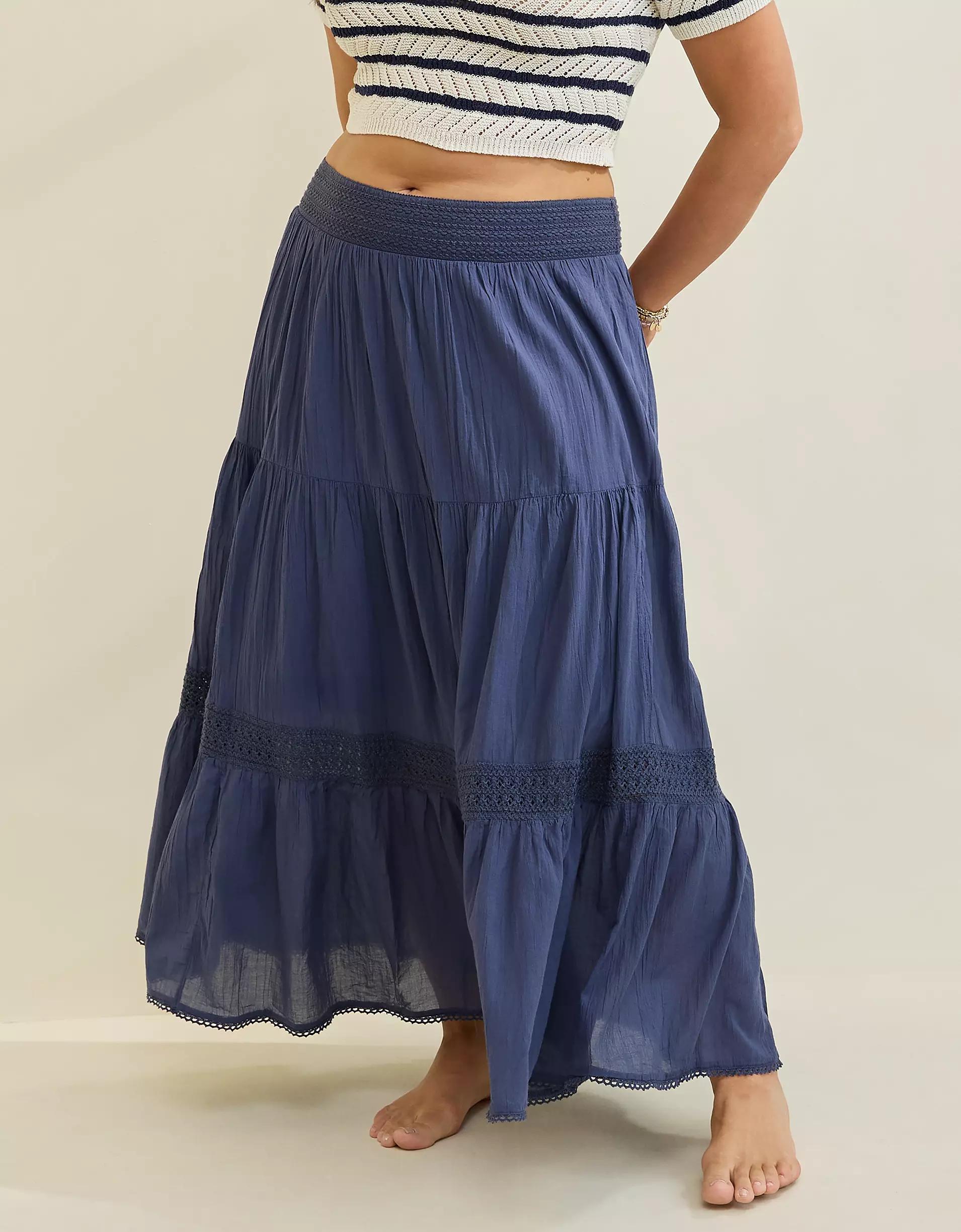Aerie Crochet The Day Maxi Skirt Product Image