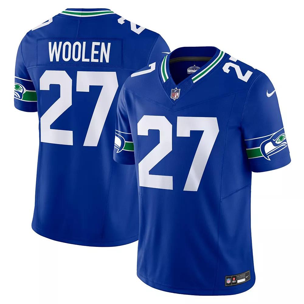 Men's Nike Tariq Woolen Royal Seattle Seahawks Alternate Vapor F.U.S.E. Limited Jersey,  Product Image