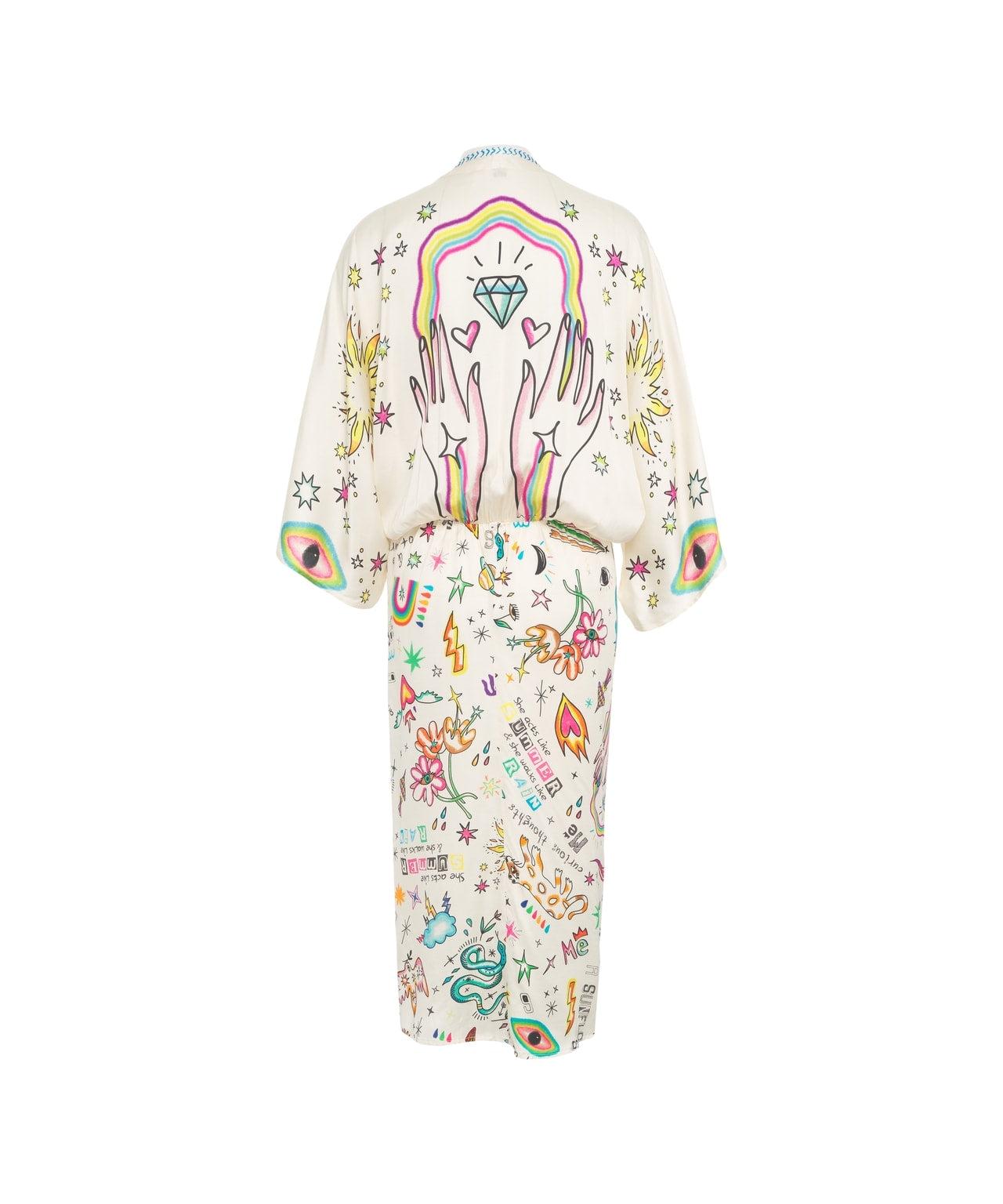 Kimono dress with print Product Image