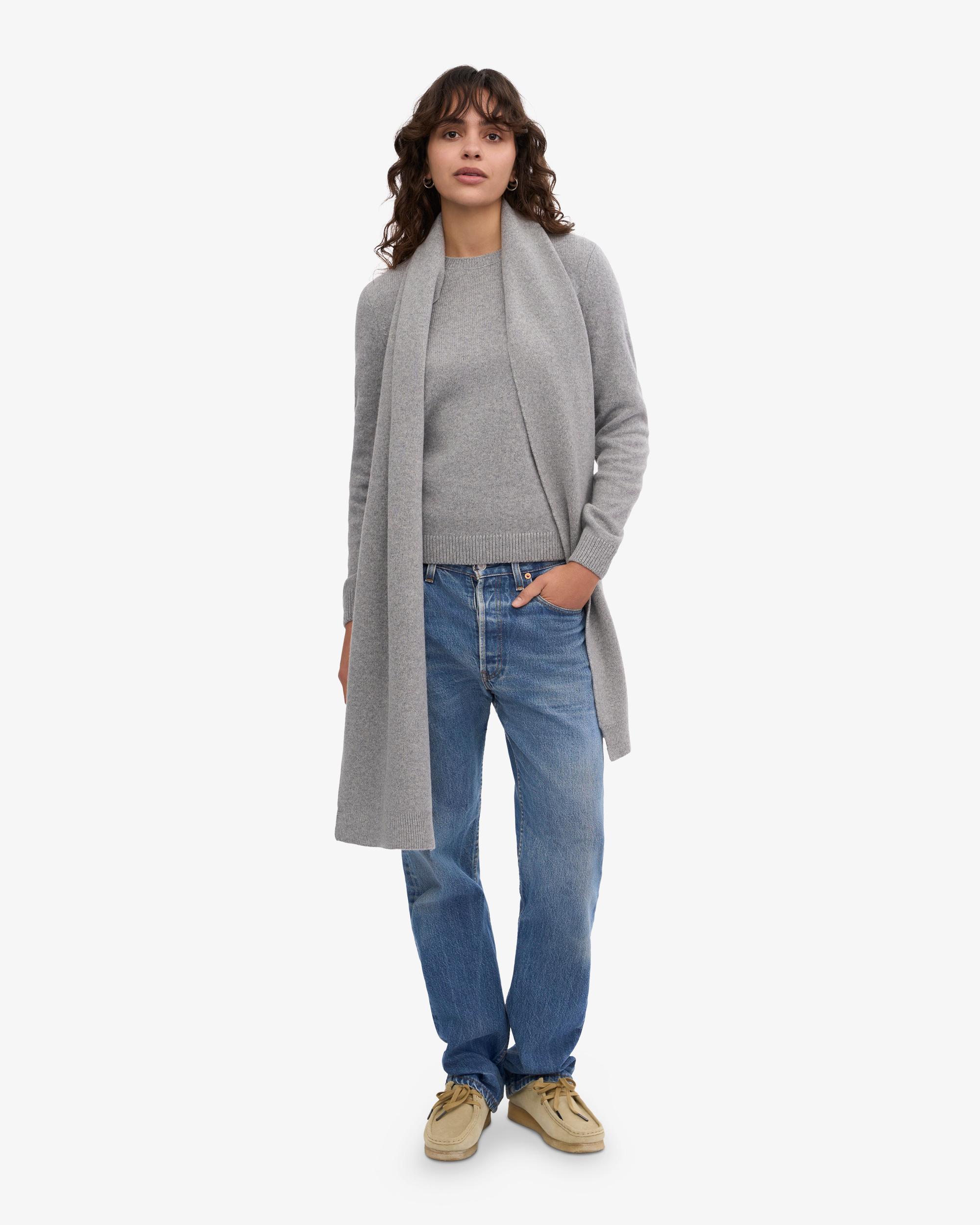 Merino Wool Scarf - Heather Grey Product Image