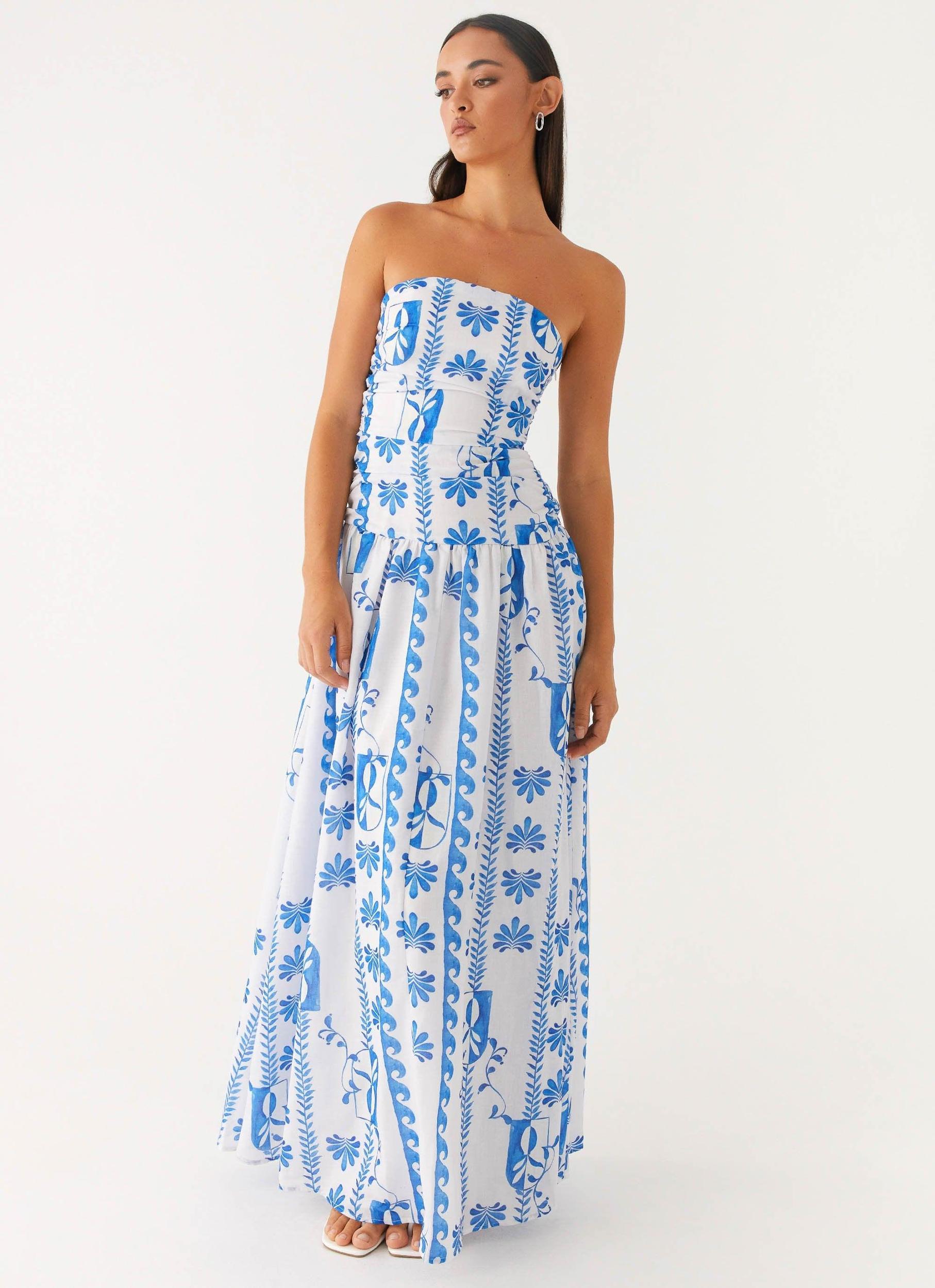 Carmel Maxi Dress - Floral Wave Product Image