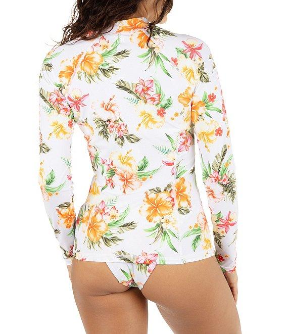 Hurley Malia Rib Floral Low Waist Moderate Swim Bottom Product Image