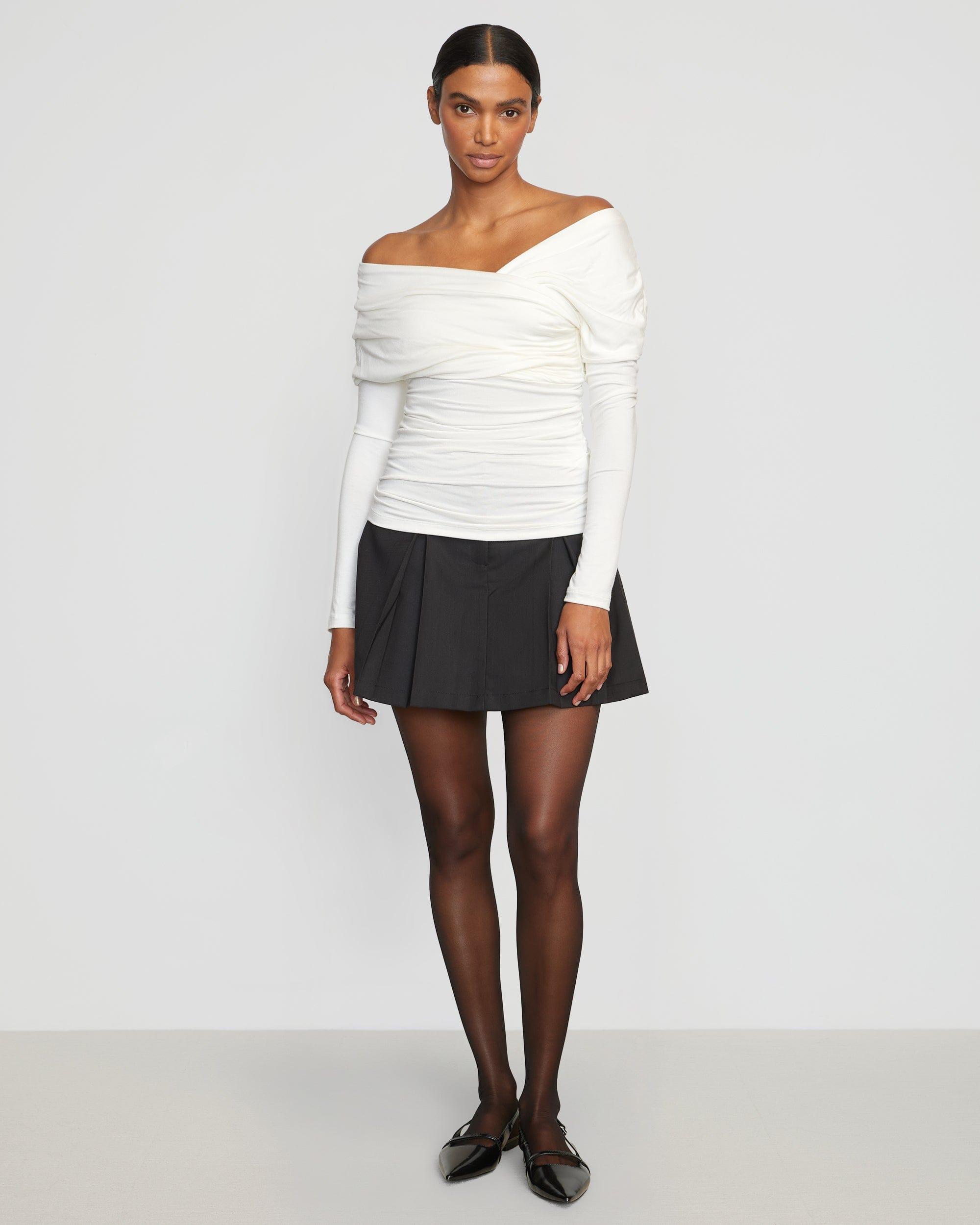 Annett Tailored Pleated Mini Skirt Product Image