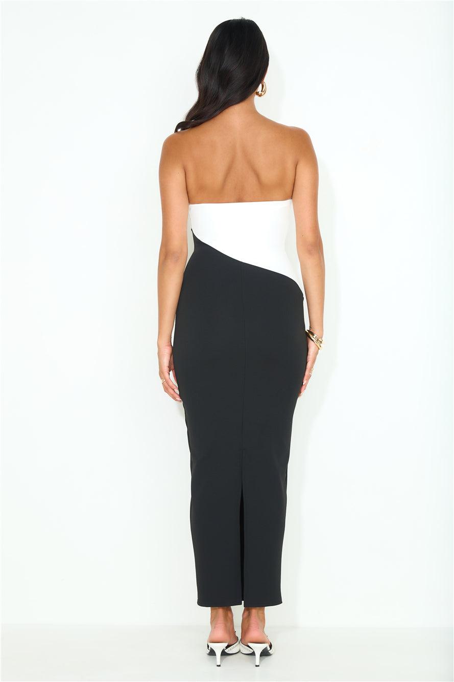 It's Important Strapless Midi Dress Black Product Image