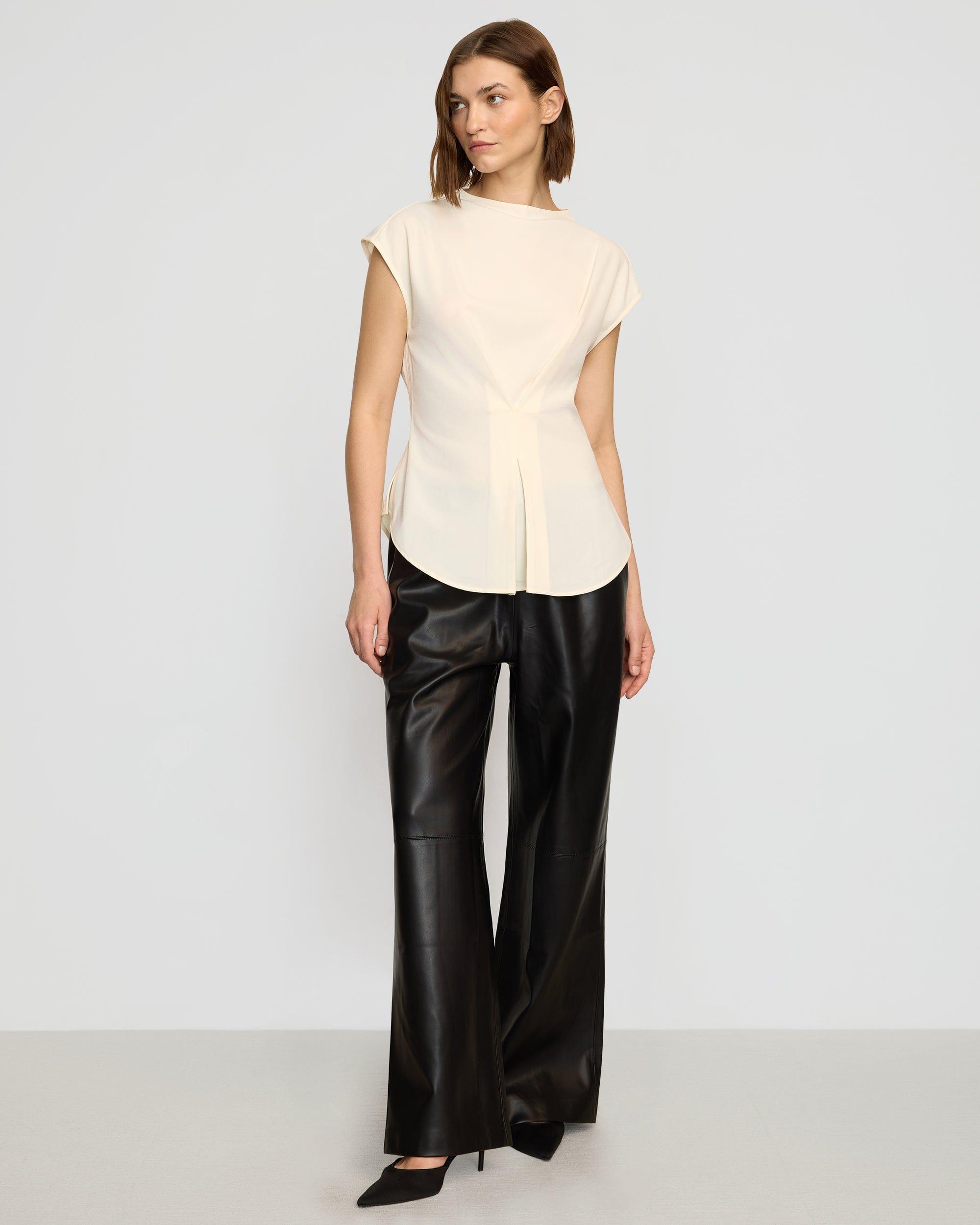 Lianne Drawstring Vegan Leather Pant Product Image