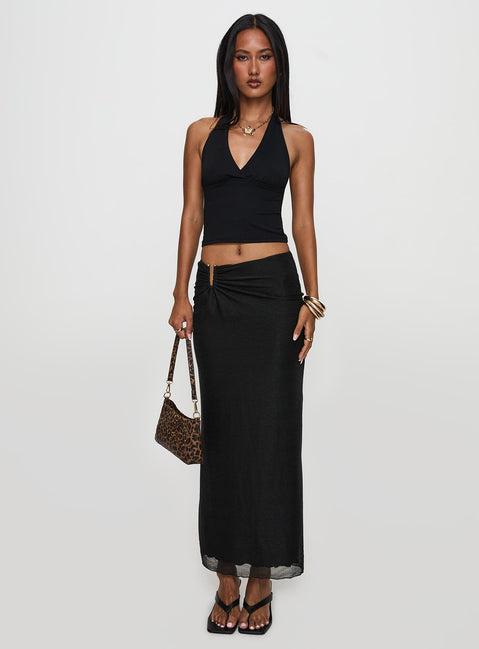 Satine Maxi Skirt Black Product Image