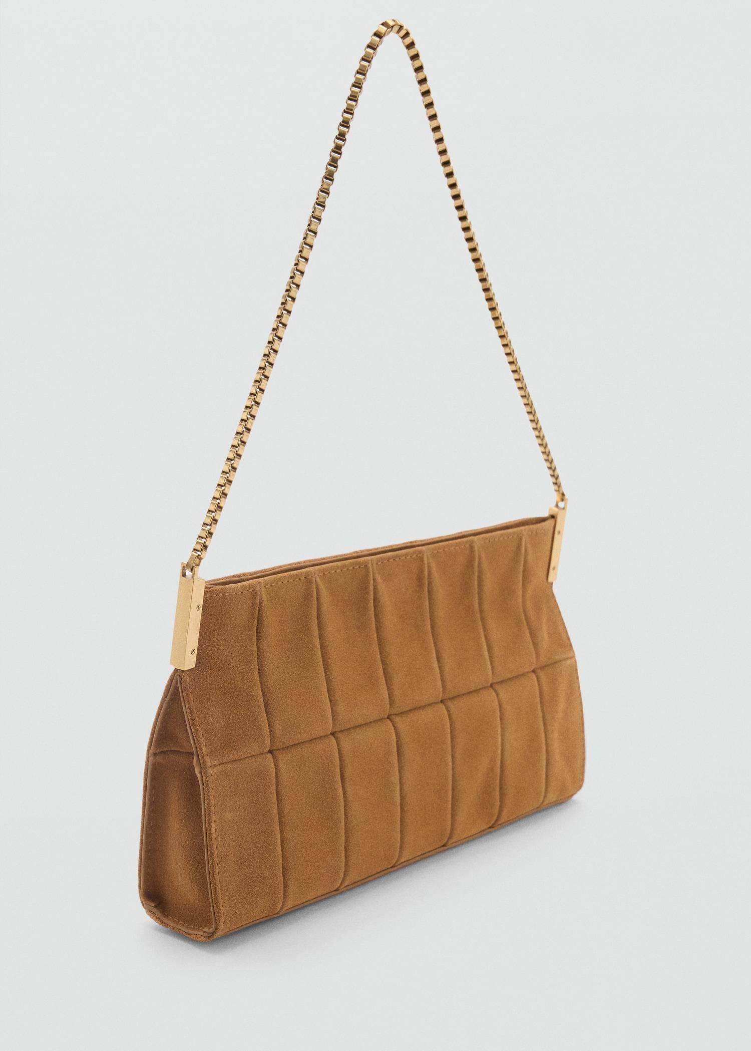 Suede baguette bag - Women | MANGO USA Product Image