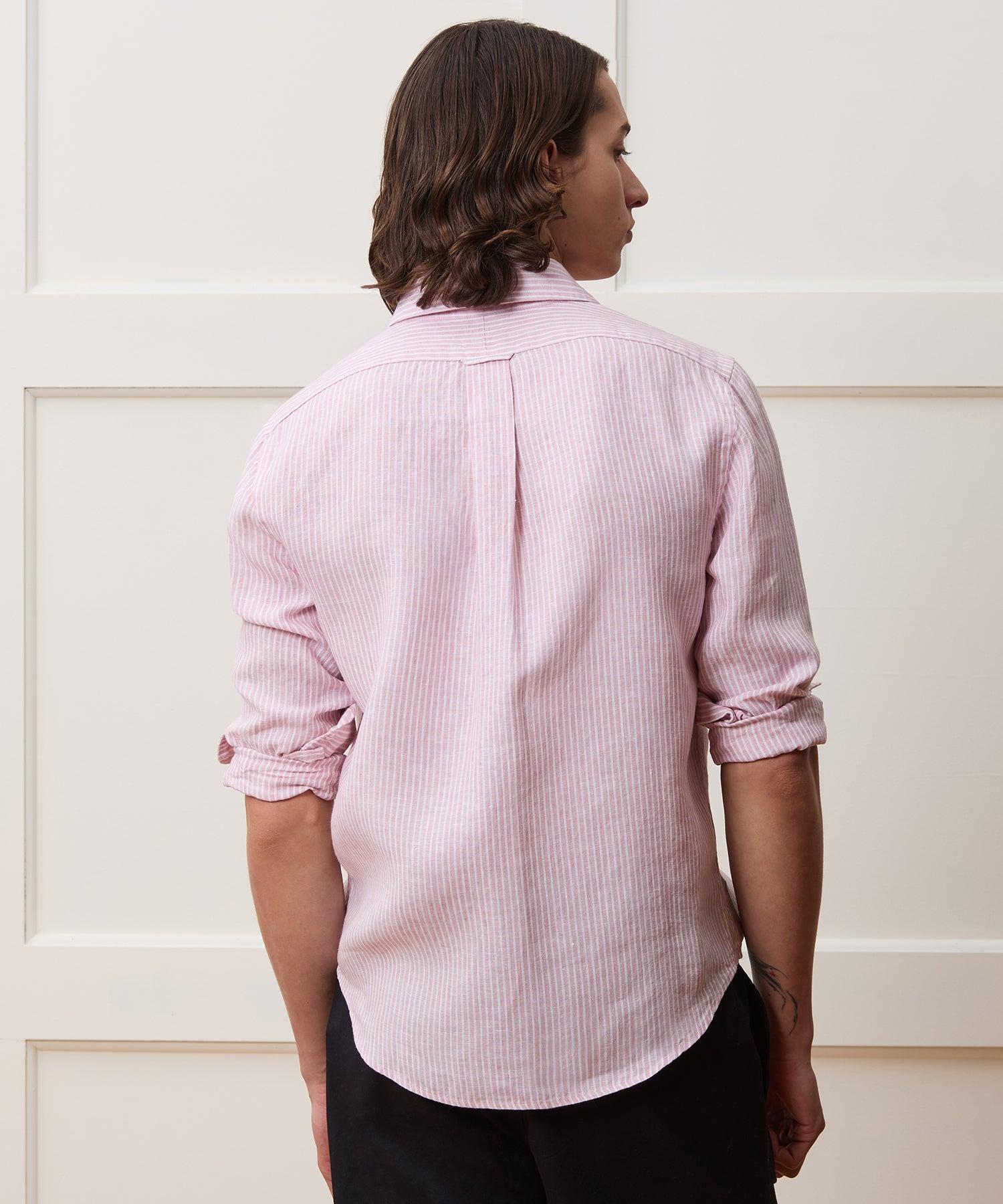 Slim Sea Soft Irish Linen Point Collar Shirt Product Image