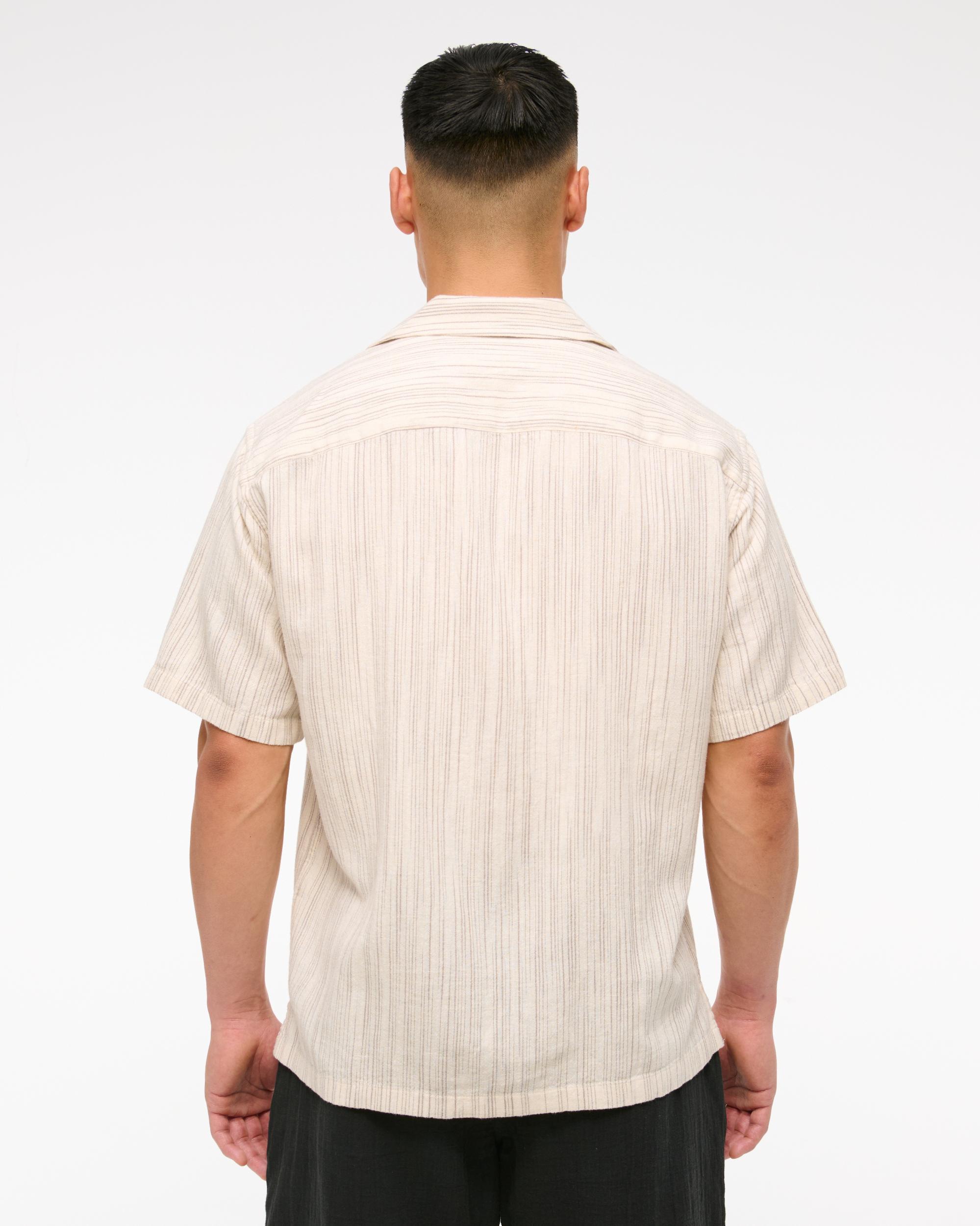 Camp Collar Summer Linen-Blend Shirt Product Image