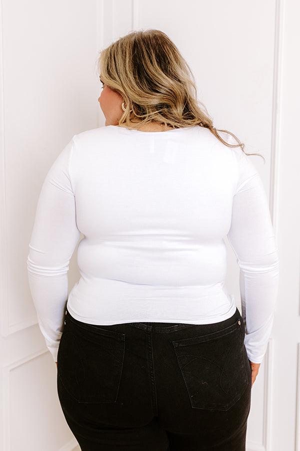 Sassy and Chic Top in White Curves Product Image