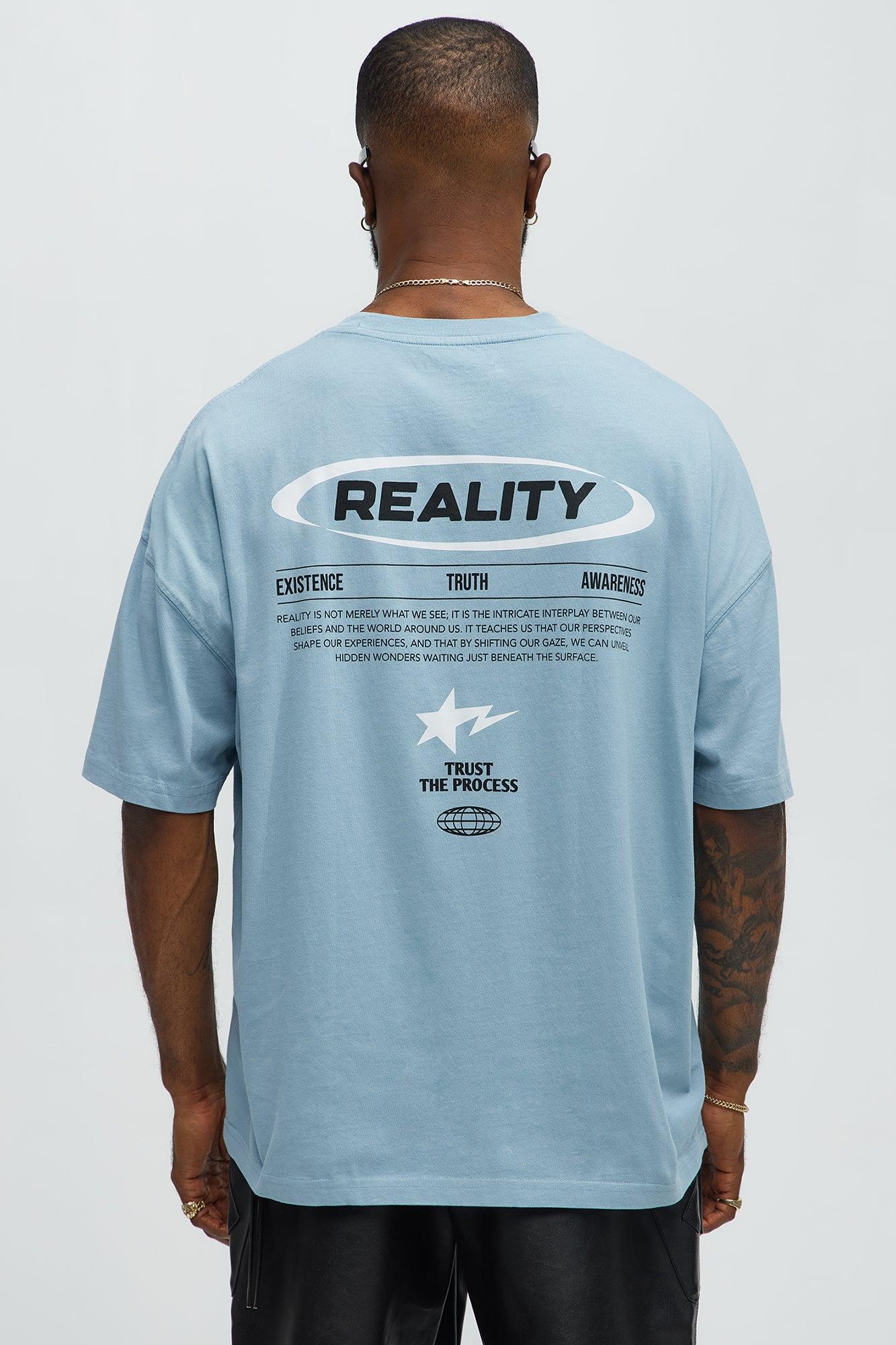 Trust The Process Oversized Short Sleeve Tee - Light Blue Product Image