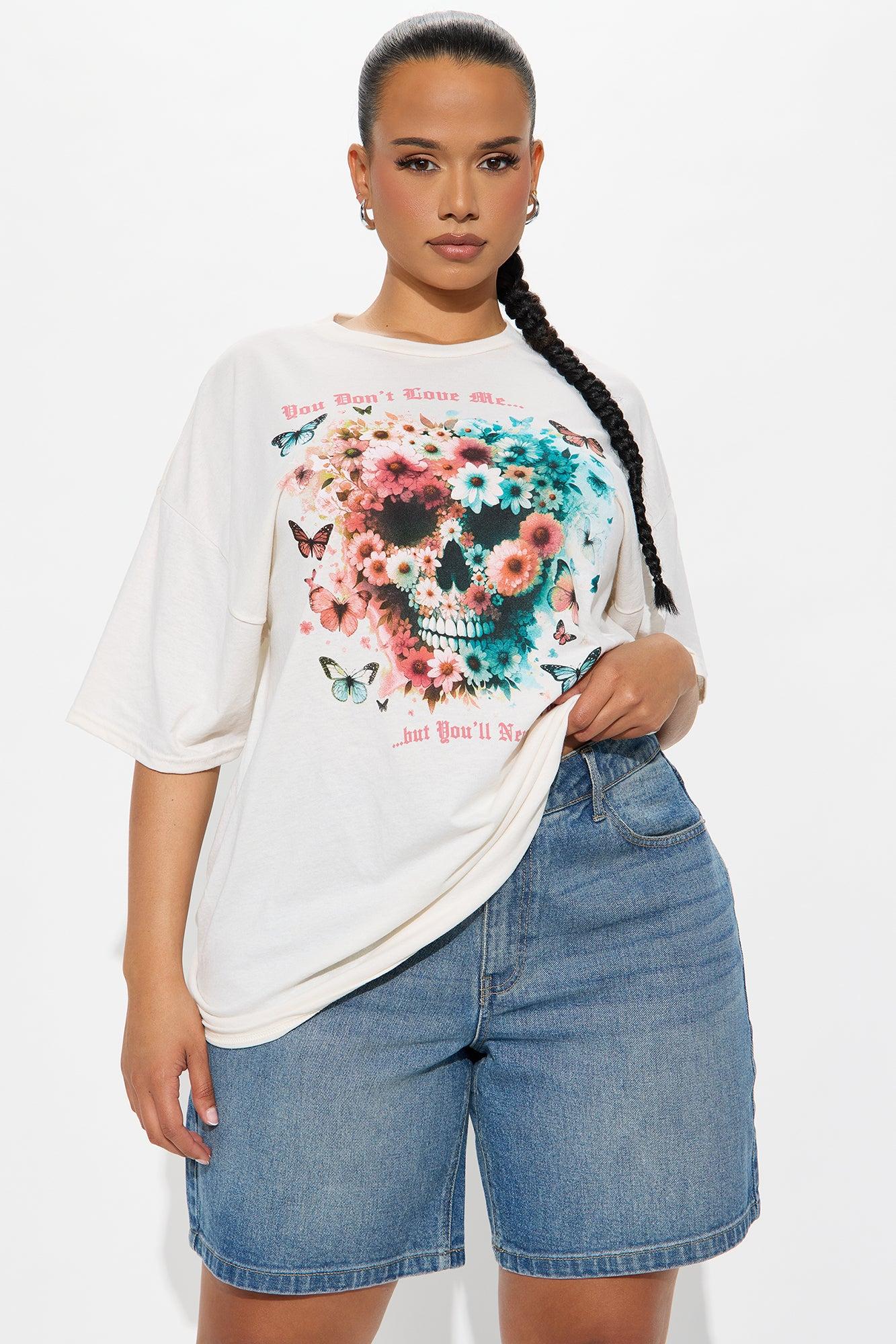 You Don't Love Me Oversized Tee - Cream Female Product Image