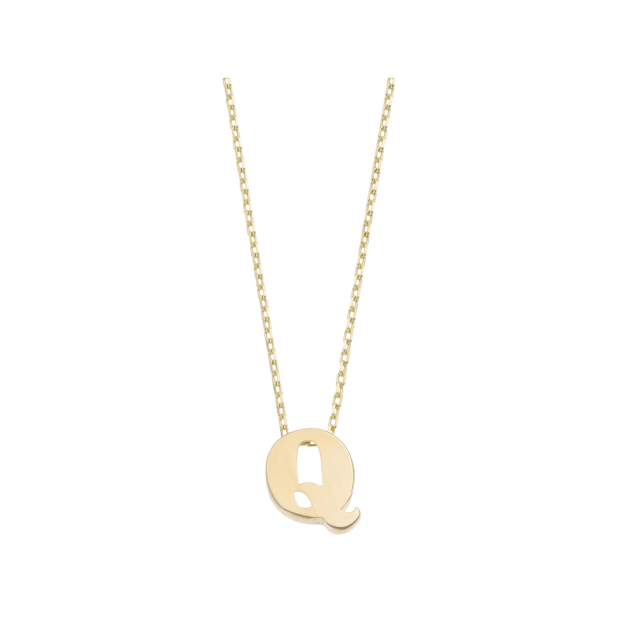 Au Naturale 14k Gold Initial Pendant Necklace, Women's,  Product Image